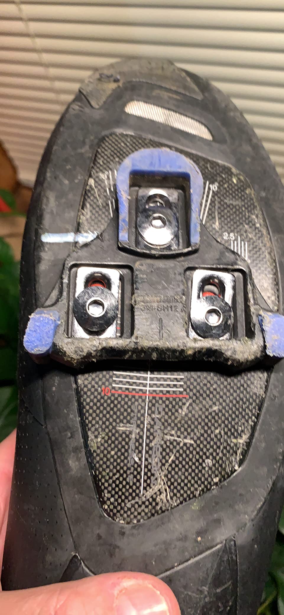 Shimano SM-SH12 SPD-SL Cleat Set - Blue (2 Degree Float) customer photo 2