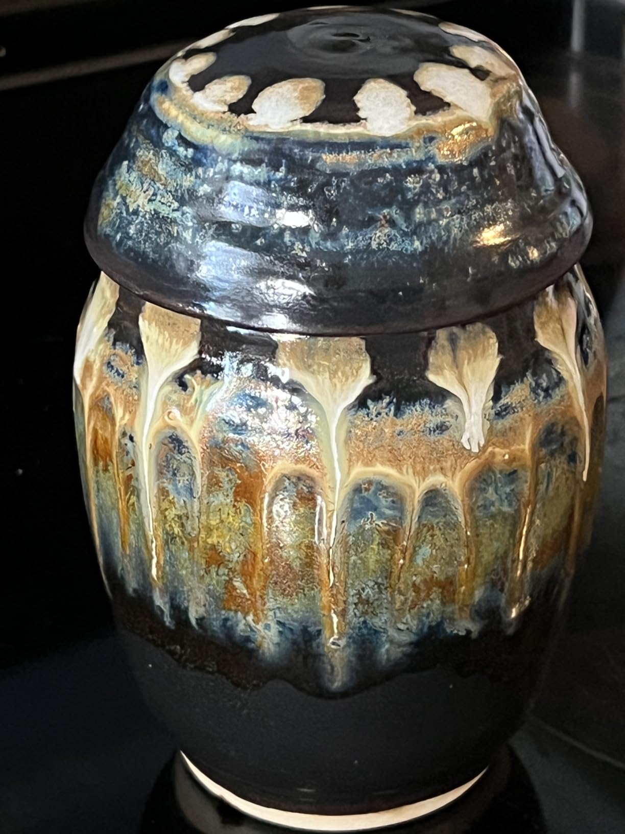 AMACO Potter's Choice PC-23 Indigo Float Cobalt Blue High Fire Glaze Pint, 16 oz. (473 mL), Layerable Mid-High Fire Cone 5-6 customer photo 1