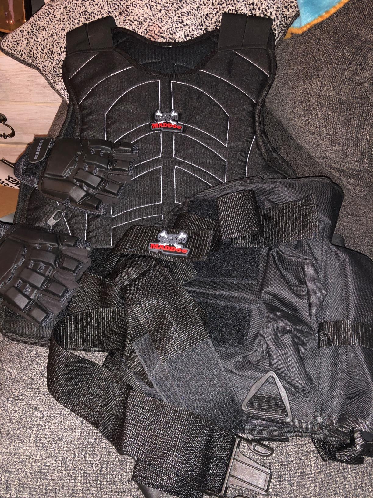 Maddog Sports Paintball & Airsoft Protective Combo Package | Padded Chest Protector, Half Finger Gloves, & Neck Protector - Lightweight Impact Protection for Youth, Teens, Up to Adult Medium Players customer photo 2
