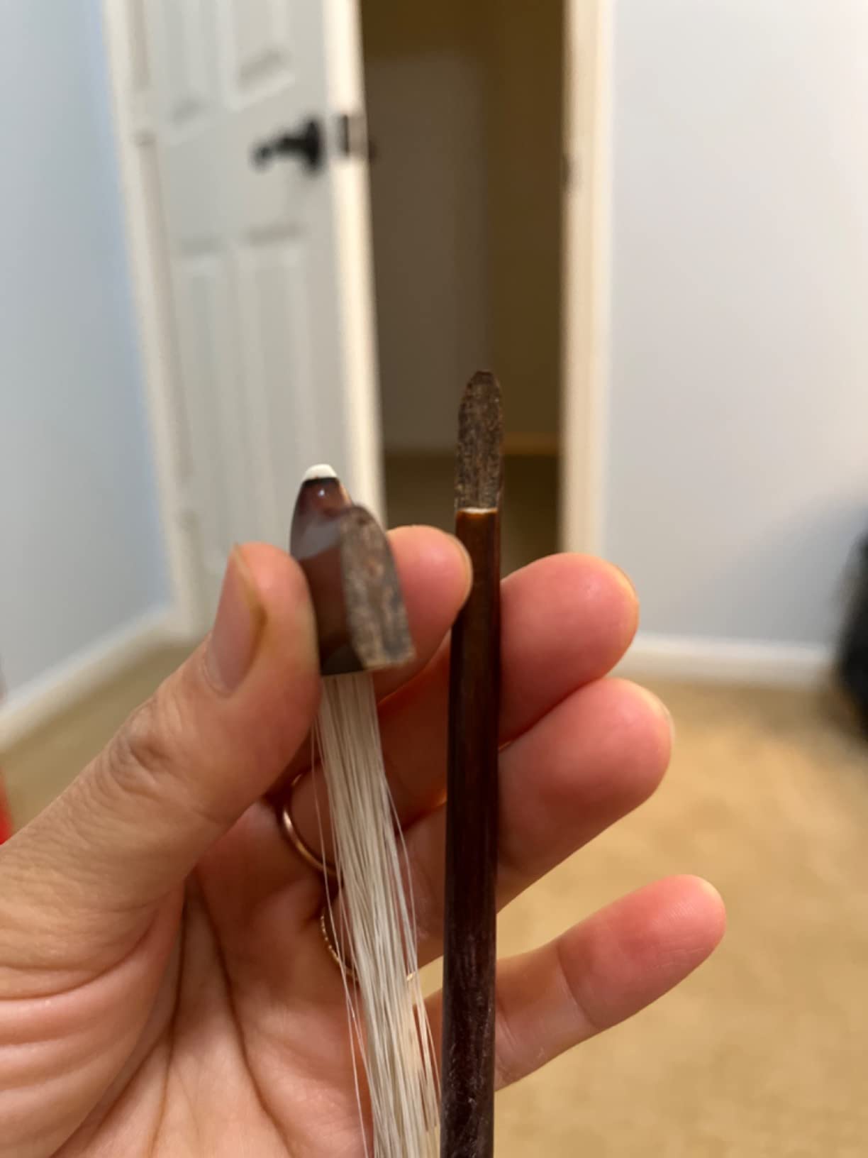 Pernambuco Violin Bow 4/4 Size 810V Concert Level Straight Stick Great Balanced Ebony Frog 4/4 Full Sweet Sound Natural Horse Hair Fast Response customer photo 2