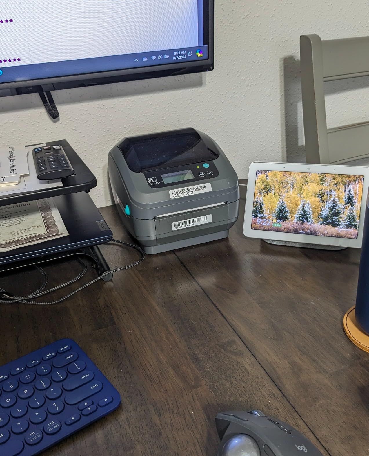 ZEBRA GK420d Direct Thermal Desktop Monochrome Printer Print Width of 4 in USB Serial and Parallel Port Connectivity GK42-202510-000 customer photo 1