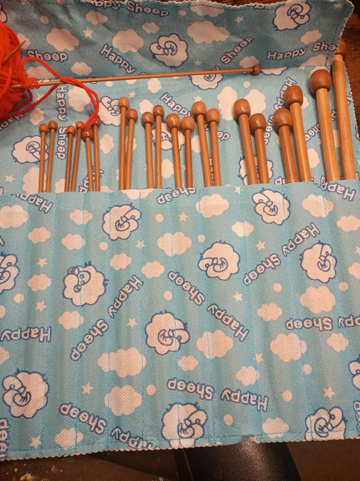 Bamboo Knitting Needles Set Knitting Needle Case Kits for Beginners Wooden Wood customer photo 1