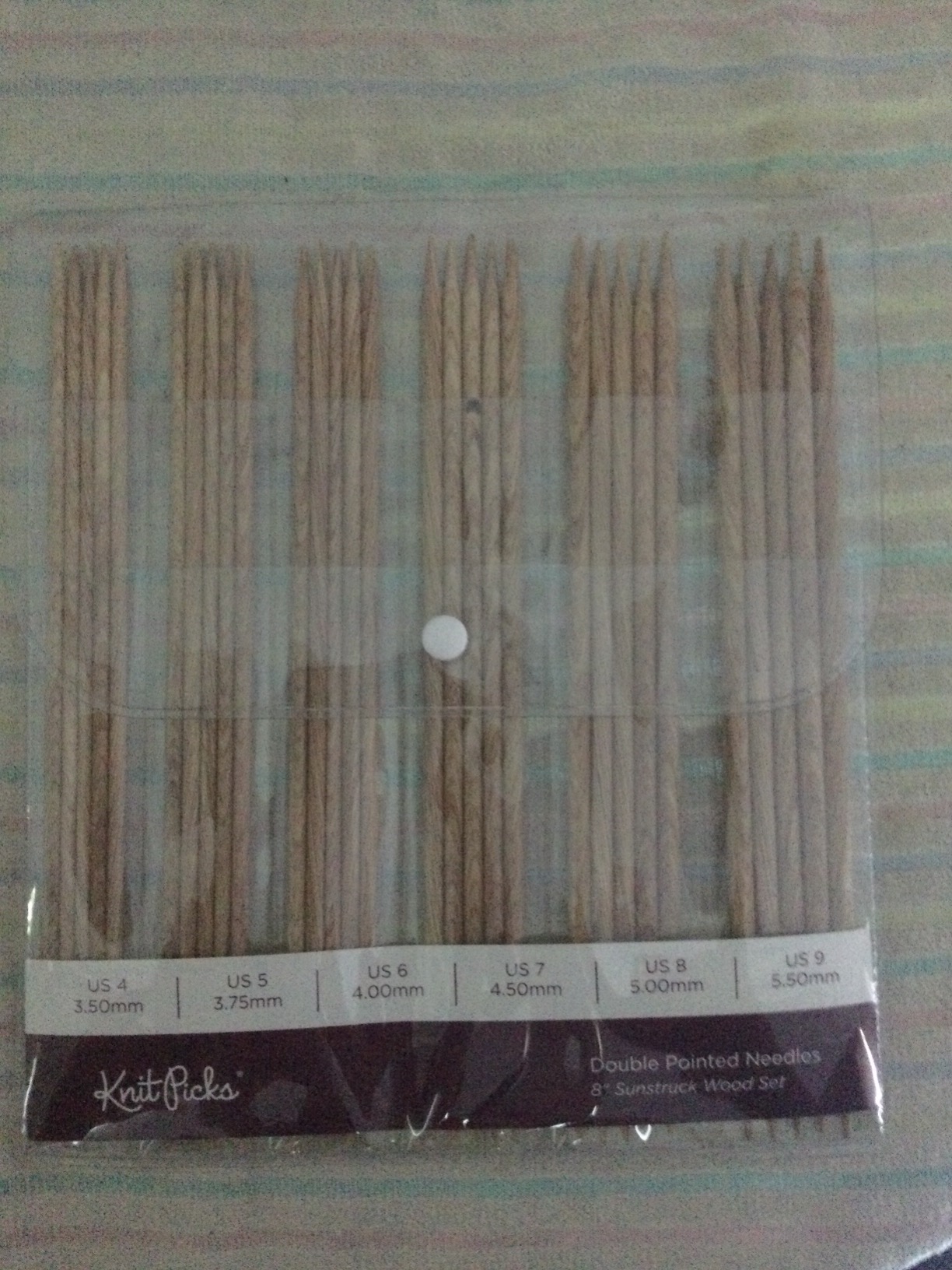 Knit Picks Double Pointed Wood Knitting Needle Set (Sunstruck 4