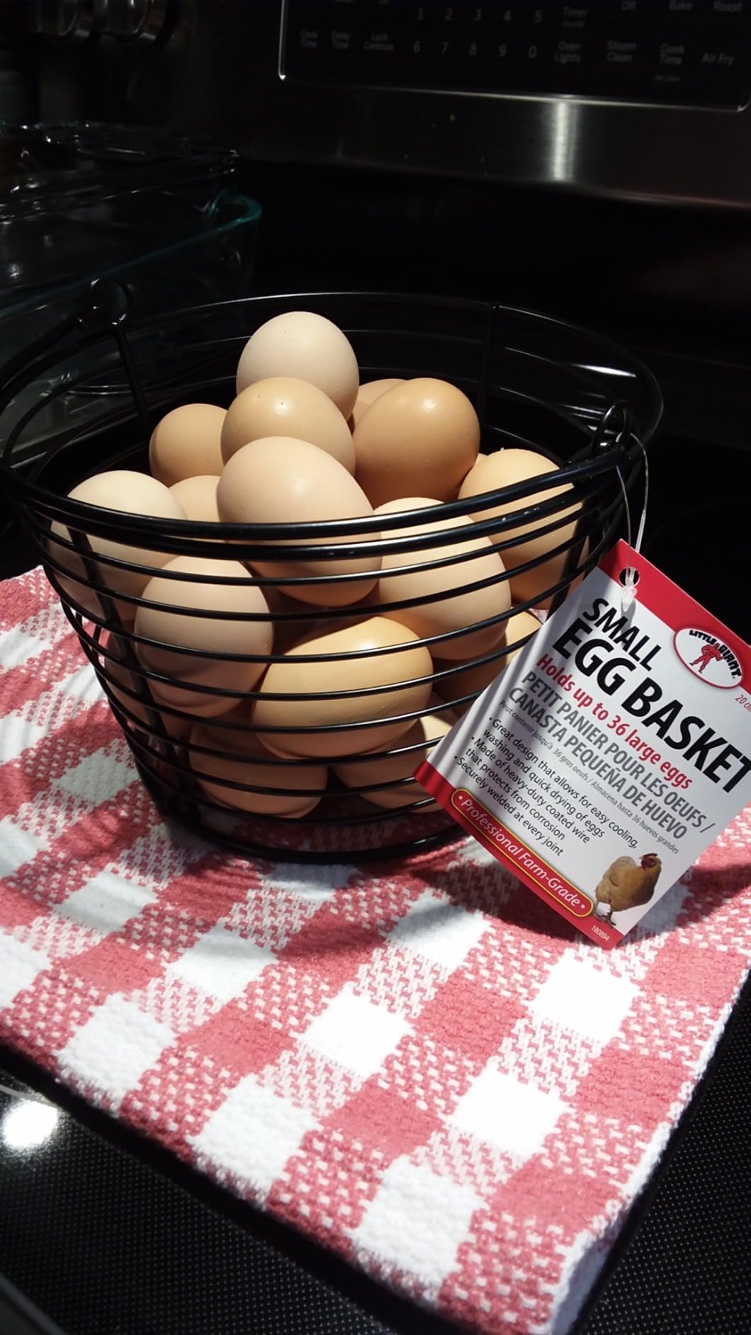 Little Giant Small Egg Basket | Basket for Carrying and Collecting Chicken Eggs | Wire Egg Basket | Egg Collecting Basket customer photo 2