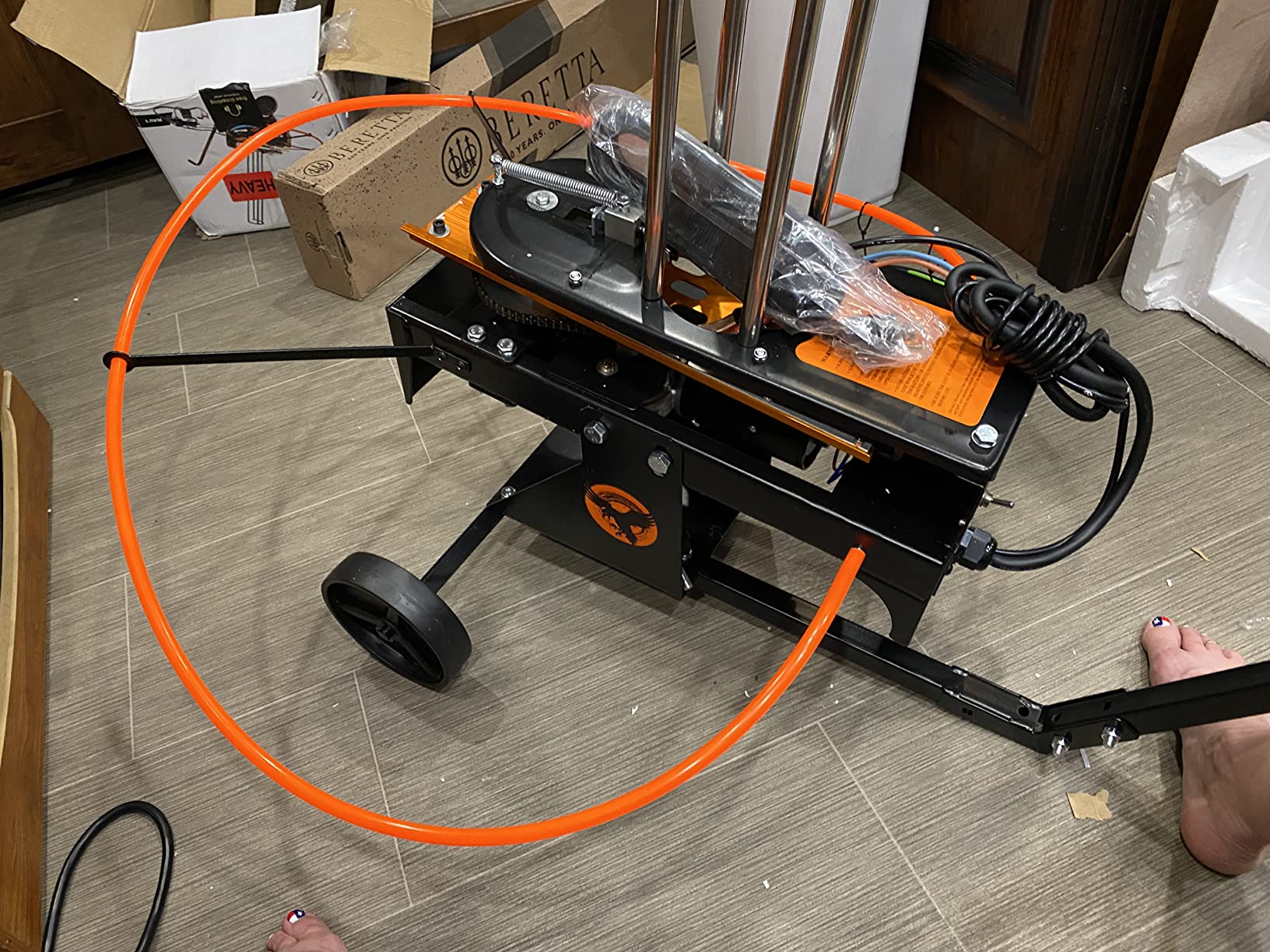 Do All Outdoors Raven - 75 Clay Automatic Clay Pigeon Thrower - Portable Skeet Thrower Machine with 25 ft Foot Pedal Activation Cord customer photo 1