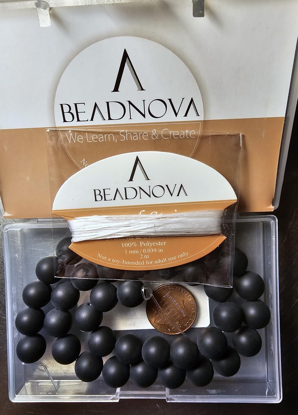 BEADNOVA 8mm Natural Green Agate Gemstone Round Loose Beads for Jewelry Making (45-48pcs) customer photo 1