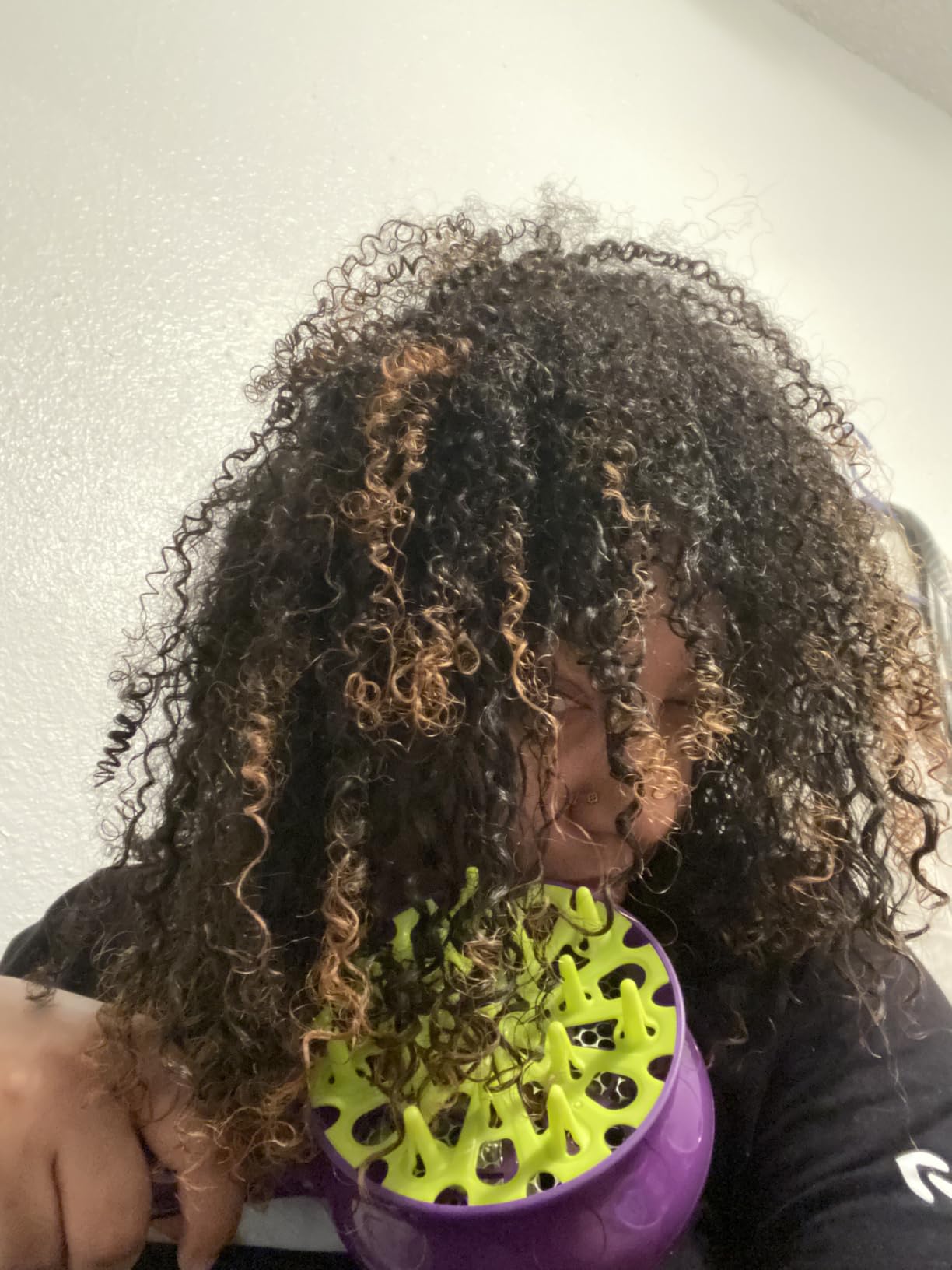 Bed Head Curls-in-Check 1875W Hair Diffuser Dryer | Great for Curly Hair, Reduce Frizz & Static | Diffuser Hair Dryer Enhances Natural Curl, Waves & Texture customer photo 1