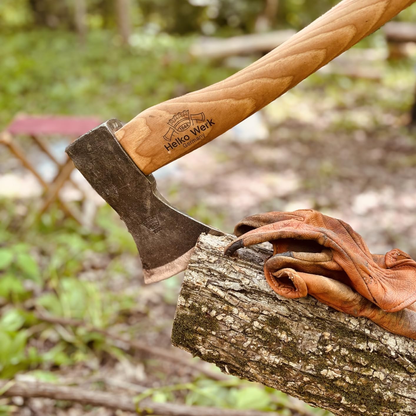 1844 Helko Werk Germany Traditional Black Forest Woodworker Axe - Made in Germany Hand Forged Bushcraft Axe and Forest Axe for Cutting Head 2.25 lbs, Handle 24 in. customer photo 1
