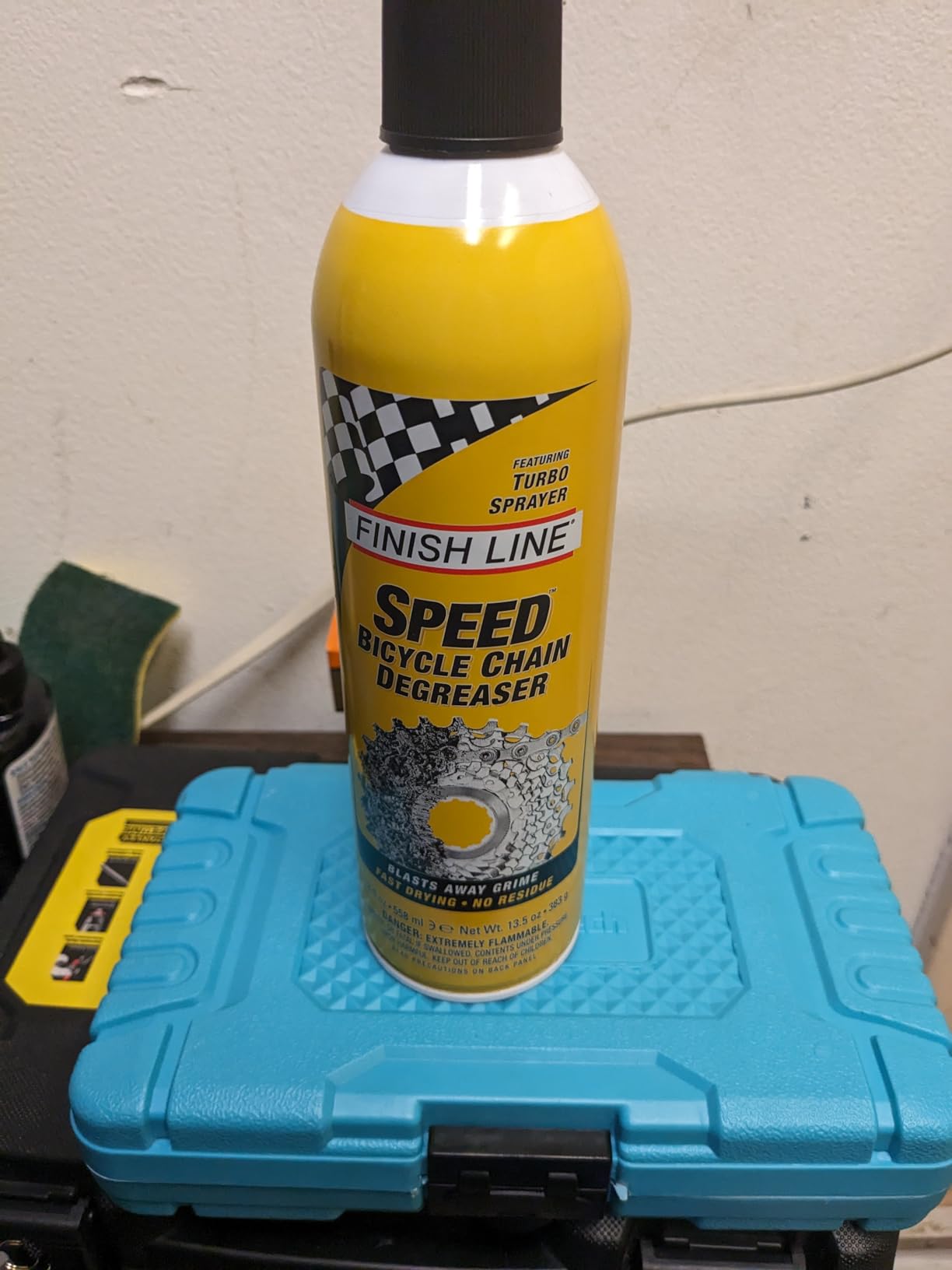 Finish Line Speed Bike Degreaser - Powerful Dry Formula for Bicycle Chains, Gears, and Disc Brakes, Turbo Spray Cleans Fast, Evaporates with No Residue, 18 oz customer photo 1