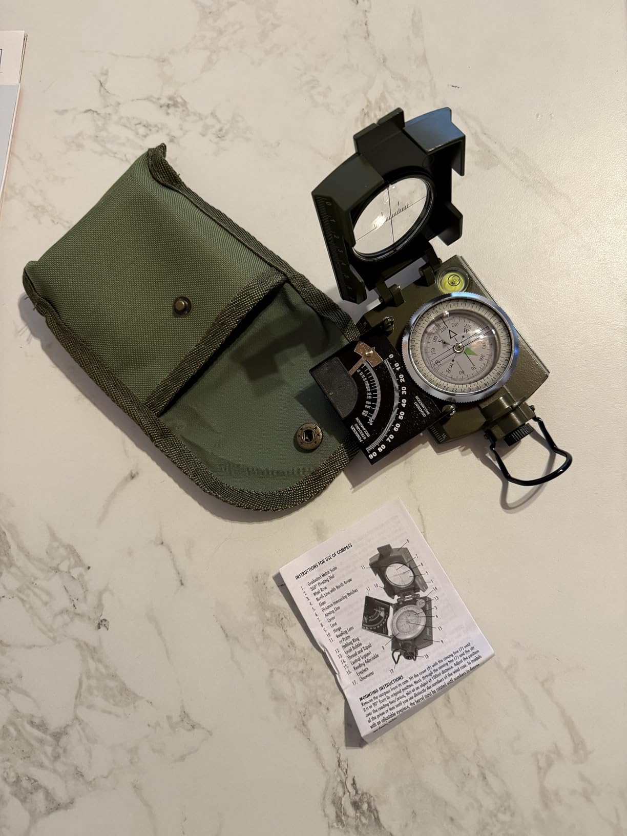 Eyeskey Multifunctional Military Sighting Navigation Compass with Inclinometer | Impact Resistant & Waterproof Compass for Hiking, Camping customer photo 1