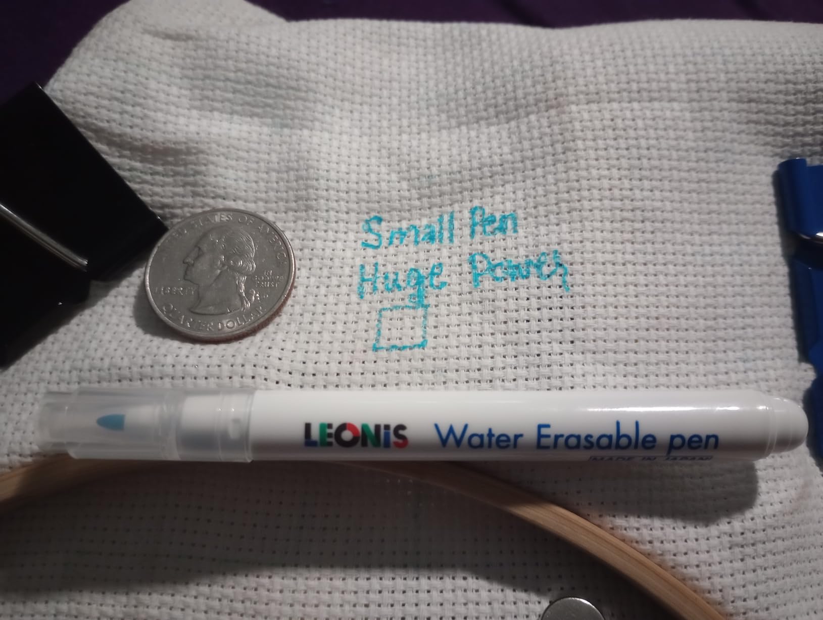 LEONIS Water Erasable Fabric Marking Pen Blue 5 Count Pack [ 78008 ] customer photo 2