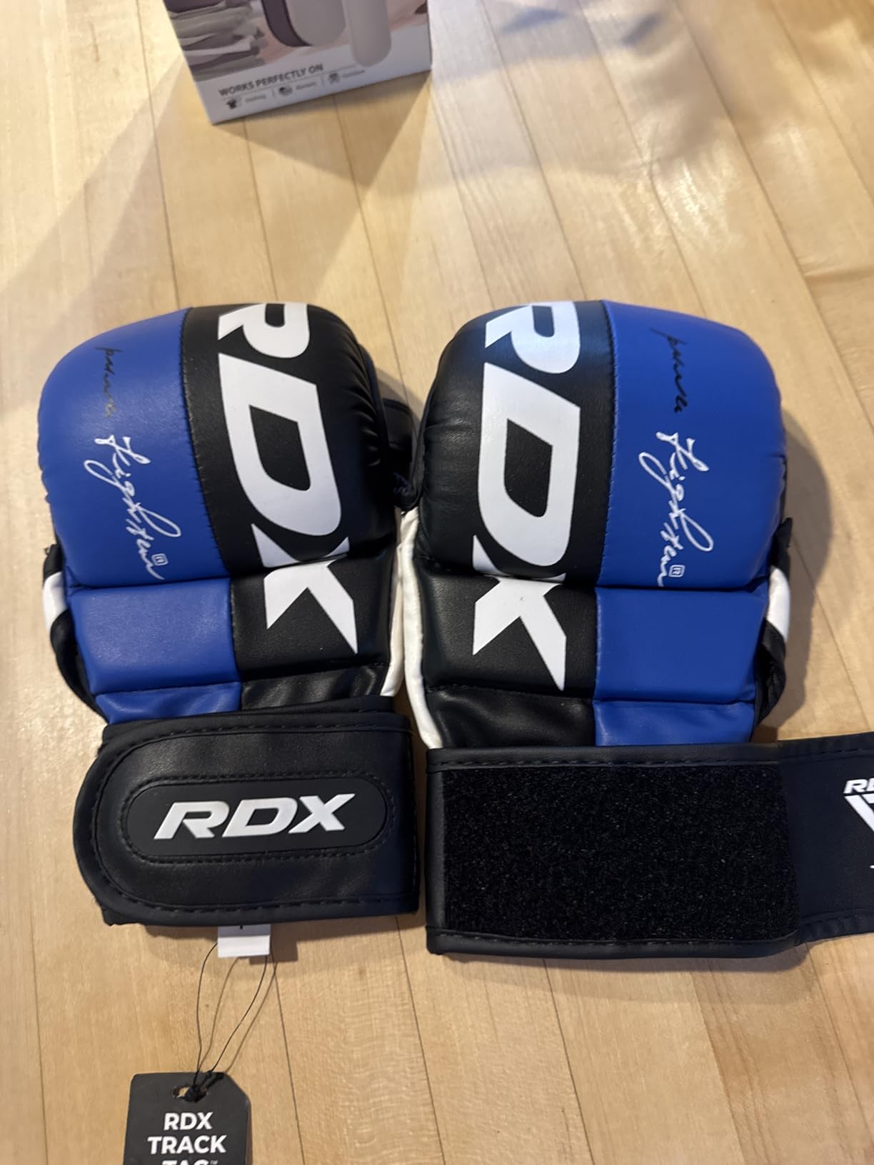 RDX MMA Gloves Grappling, Sparring, Martial Arts Mitts Men Women, Hybrid Open Palm, Maya Hide Leather Wrist Support Boxing Glove Training Cage Fighting Combat Sports Muay Thai, Punching Bag Kickboxing customer photo 1