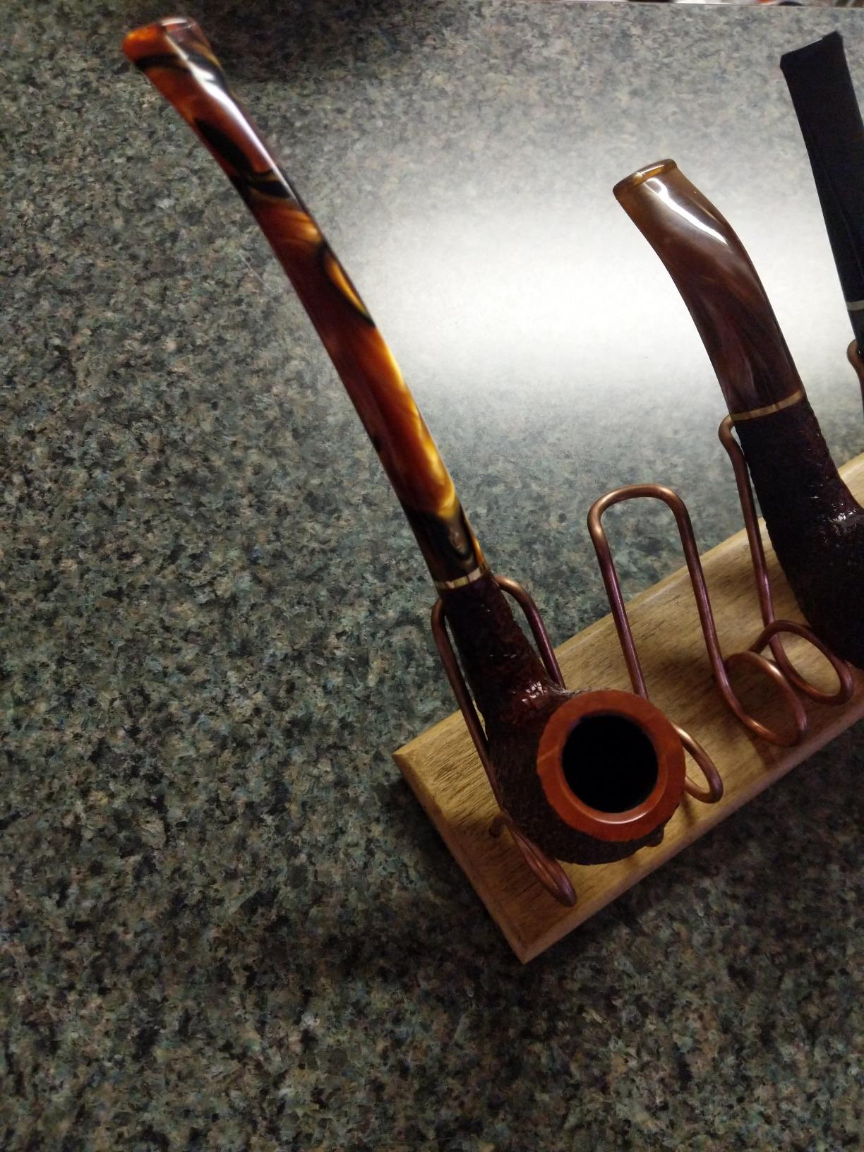 Clark's Collection - Semi-Churchwarden Long Wood Pipe, Bent Billiard Shaping, Collectible Briar Pipe, Made in Italy, 6mm customer photo 1