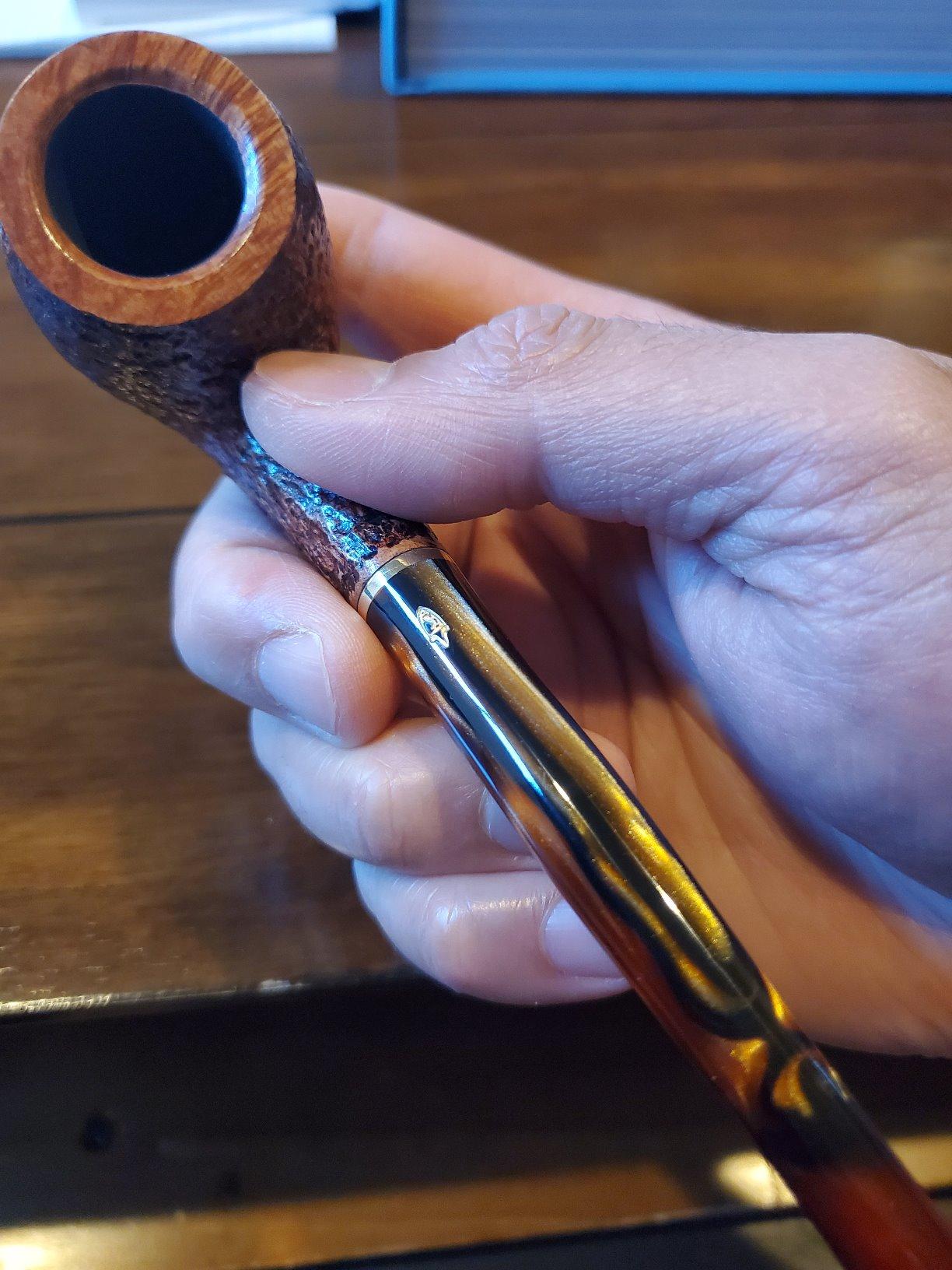 Clark's Collection - Semi-Churchwarden Long Wood Pipe, Bent Billiard Shaping, Collectible Briar Pipe, Made in Italy, 6mm customer photo 2