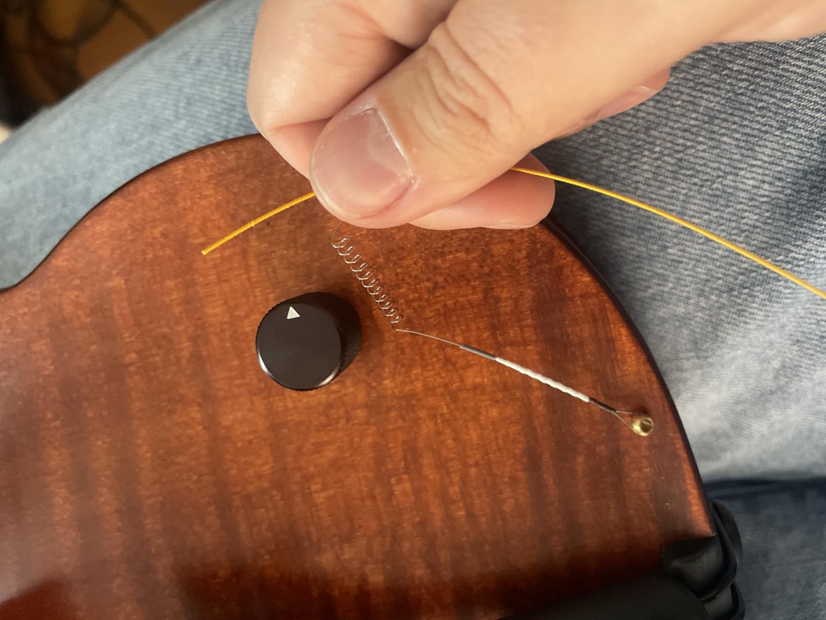 Warchal Amber Violin String Set with E Ball End customer photo 2