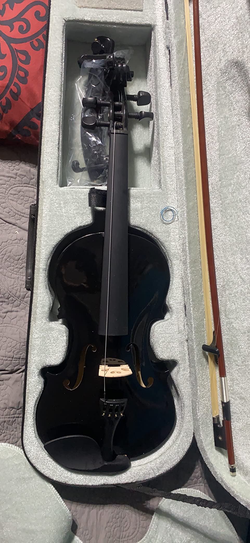 SKY(Paititi) 1/2 Size SKYVN102 Student Violin with Lightweight Case, Brazilwood Bow, Shoulder Rest, String, Rosin and Mute customer photo 2