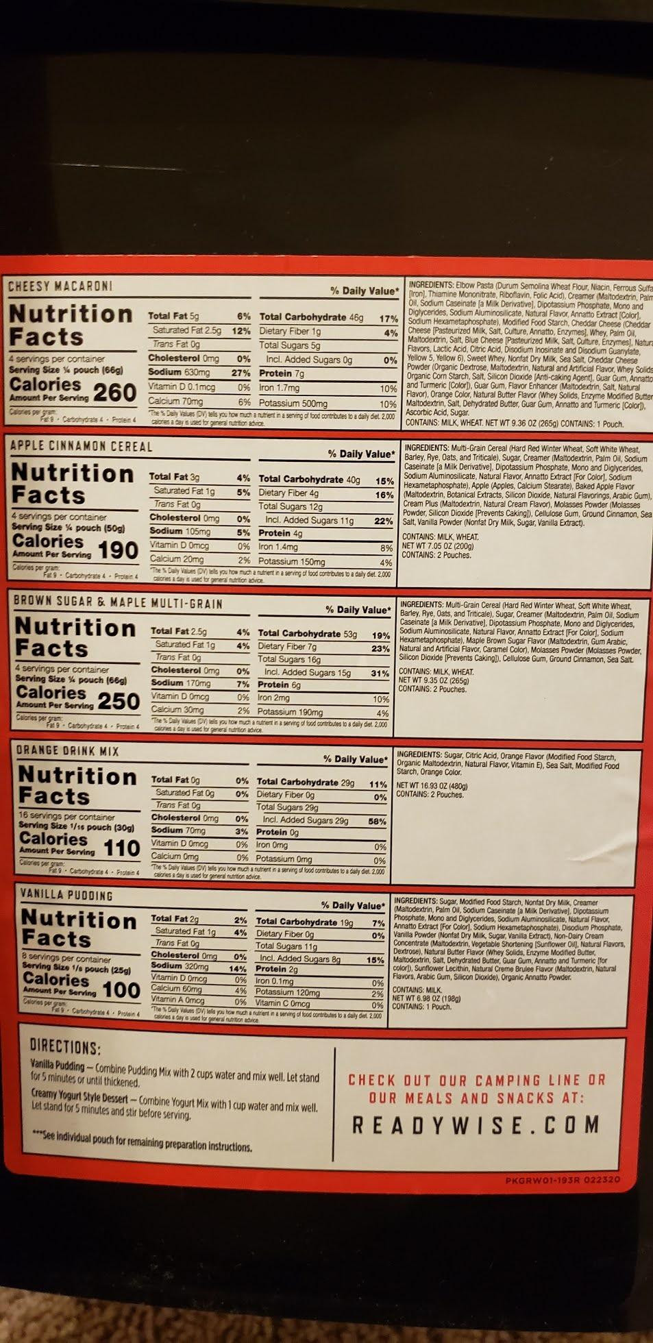 ReadyWise Emergency Food Supply - 132 Servings, Survival Bucket, Dehydrated & Freeze Dried Protein Meals, Camping Essentials, Ready to Eat Disaster Prepping Supplies, up to 25 Year Shelf Life customer photo 2