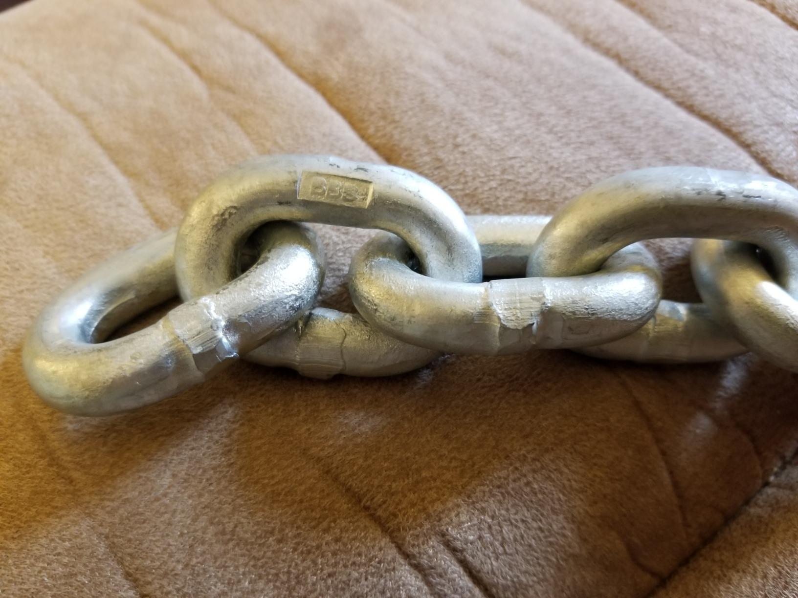 MarineNow ISO G43 Anchor Chain - High Test 144 µm Micro Premium Marine Thick Hot Dipped Galvanized NACM-Grade Anchor Chain (Choose Size and Length) customer photo 1