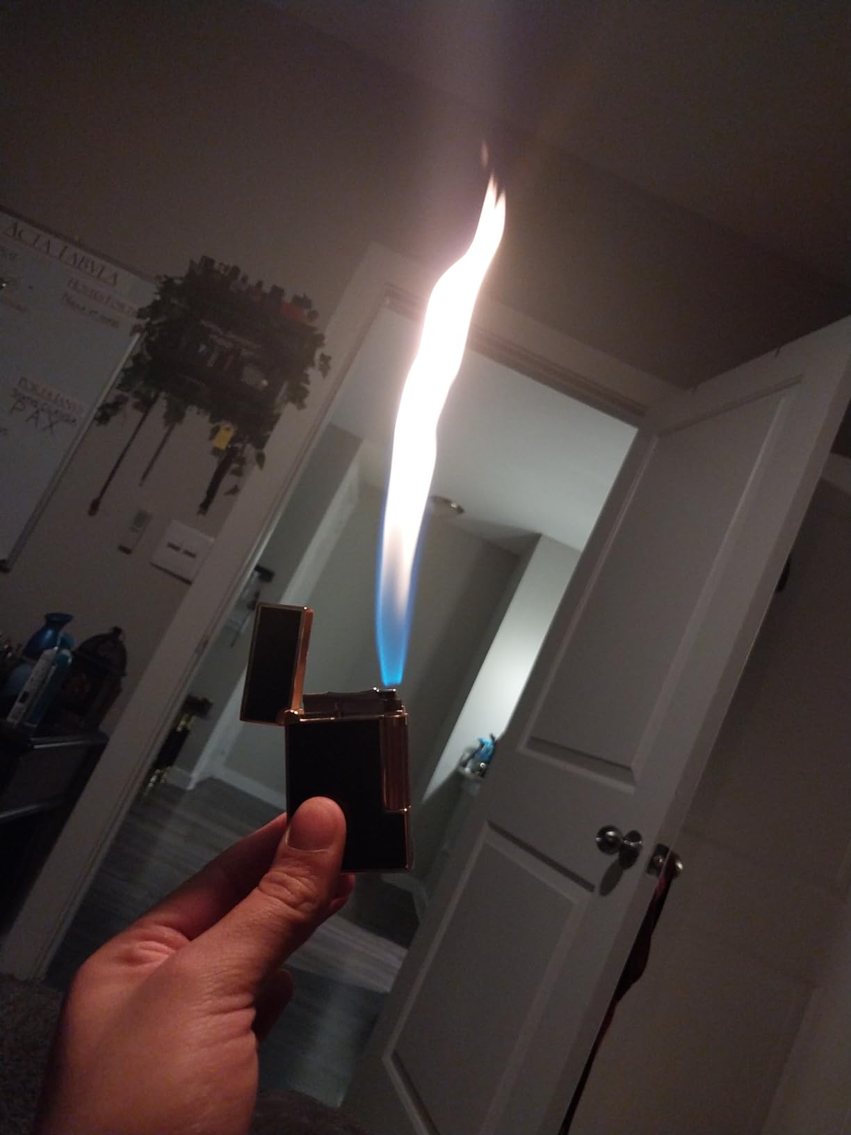 Luxury Metal Butane Lighter with Signature Ping Sound - Classic Soft Flame Cigar & Pipe Lighter, Refillable Flint Ignition, Elegant Black & Gold Vintage Design - Unique Gift for Men customer photo 2