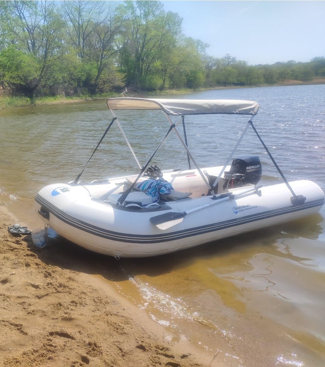 Inflatable Sport Boats Killer Whale 10.8' Aluminum Floor - Fishing Boat with Heat-Welded PVC - Inflatable Boat Easy Setup & Lightweight - 15HP Motor Compatibility customer photo 1