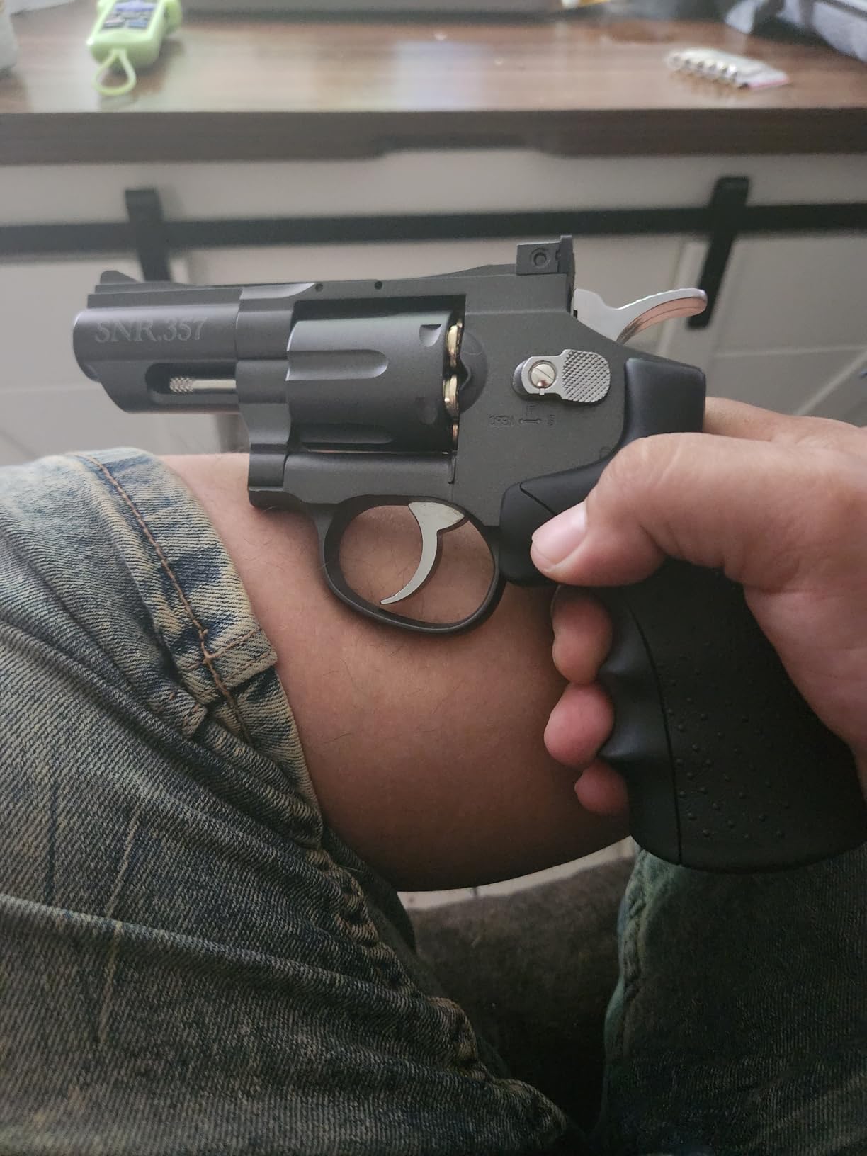 Crosman SNR357 Snub Nose CO2 Revolver for Pellets and BBs - Dual Ammo 6-Shot Swing Out Cylinder customer photo 1