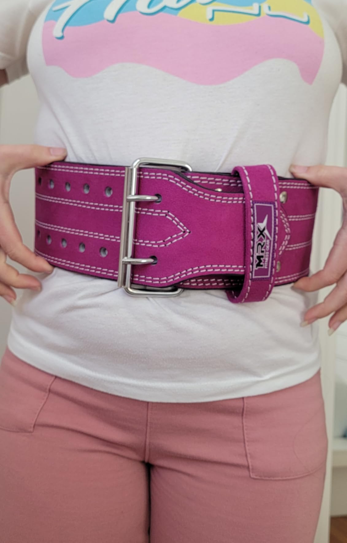 MRX Powerlifting Leather Belt 4
