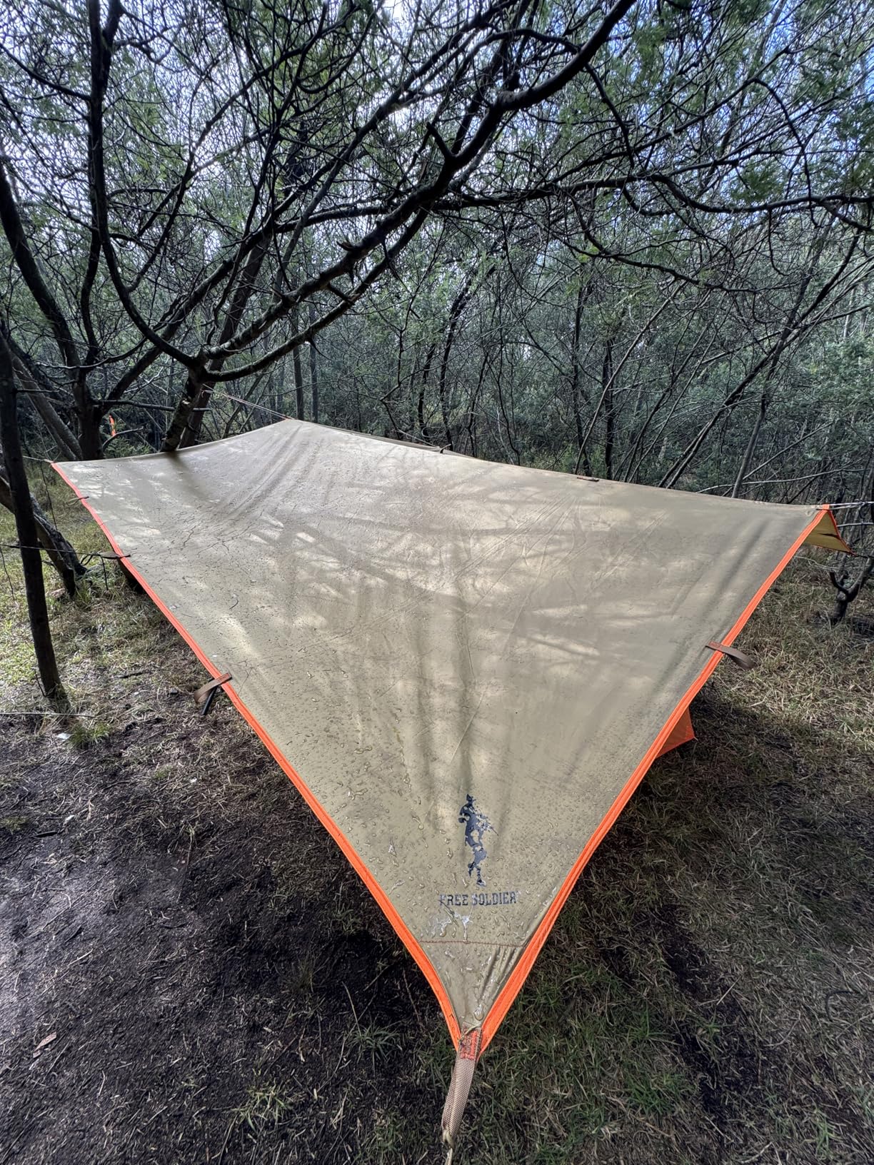 Free Soldier Waterproof Portable Tarp Multifunctional Outdoor Camping Traveling Awning Backpacking Tarp Shelter Rain Tarp customer photo 1