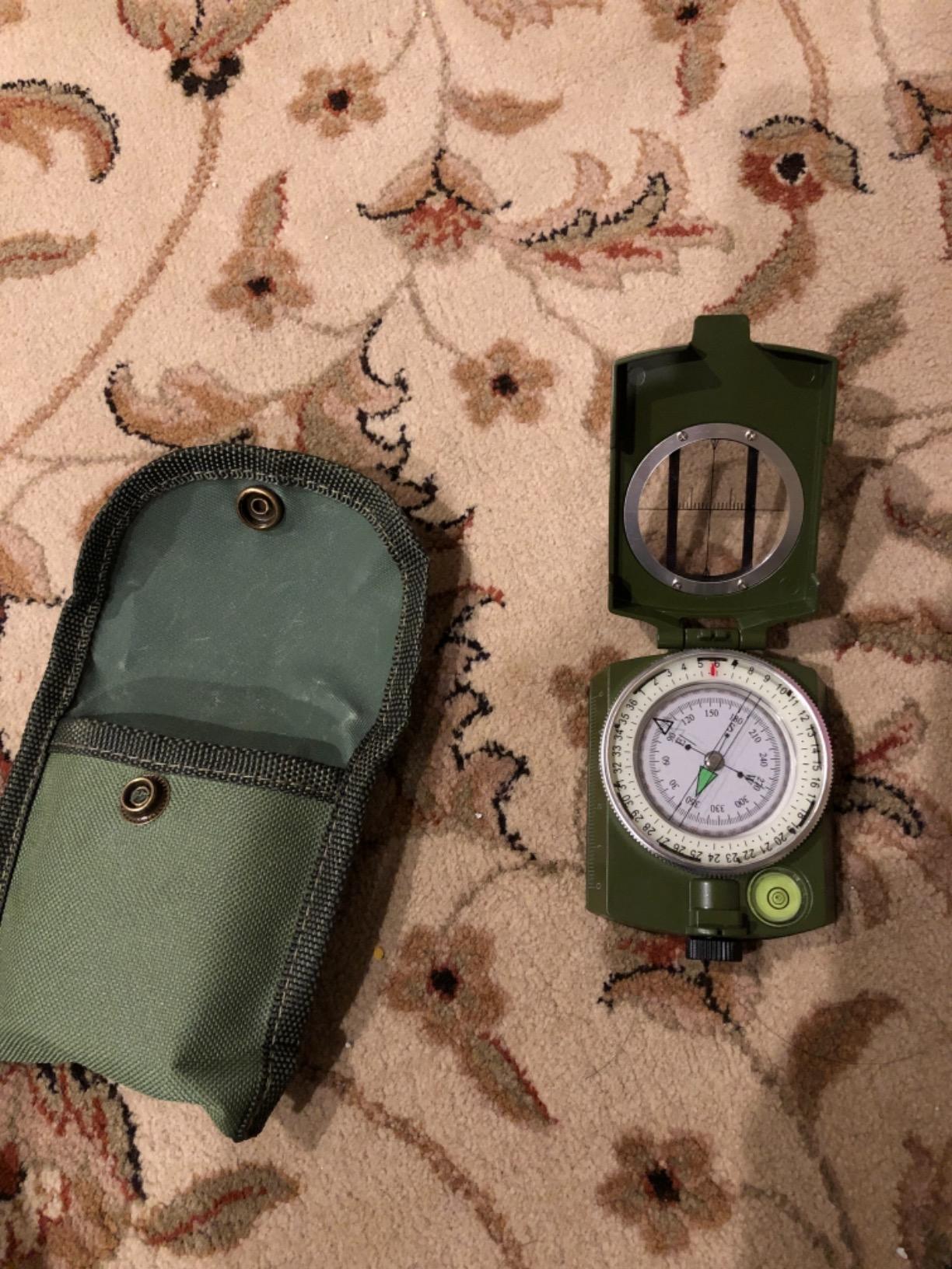 Sportneer Compass: Accurate Durable Lightweight Orienteering Compass with Strap and Carrying Case, Glow in The Dark Waterproof Hiking Essentials for Camping Backpacking, Best Survival Gifts for Kids customer photo 2