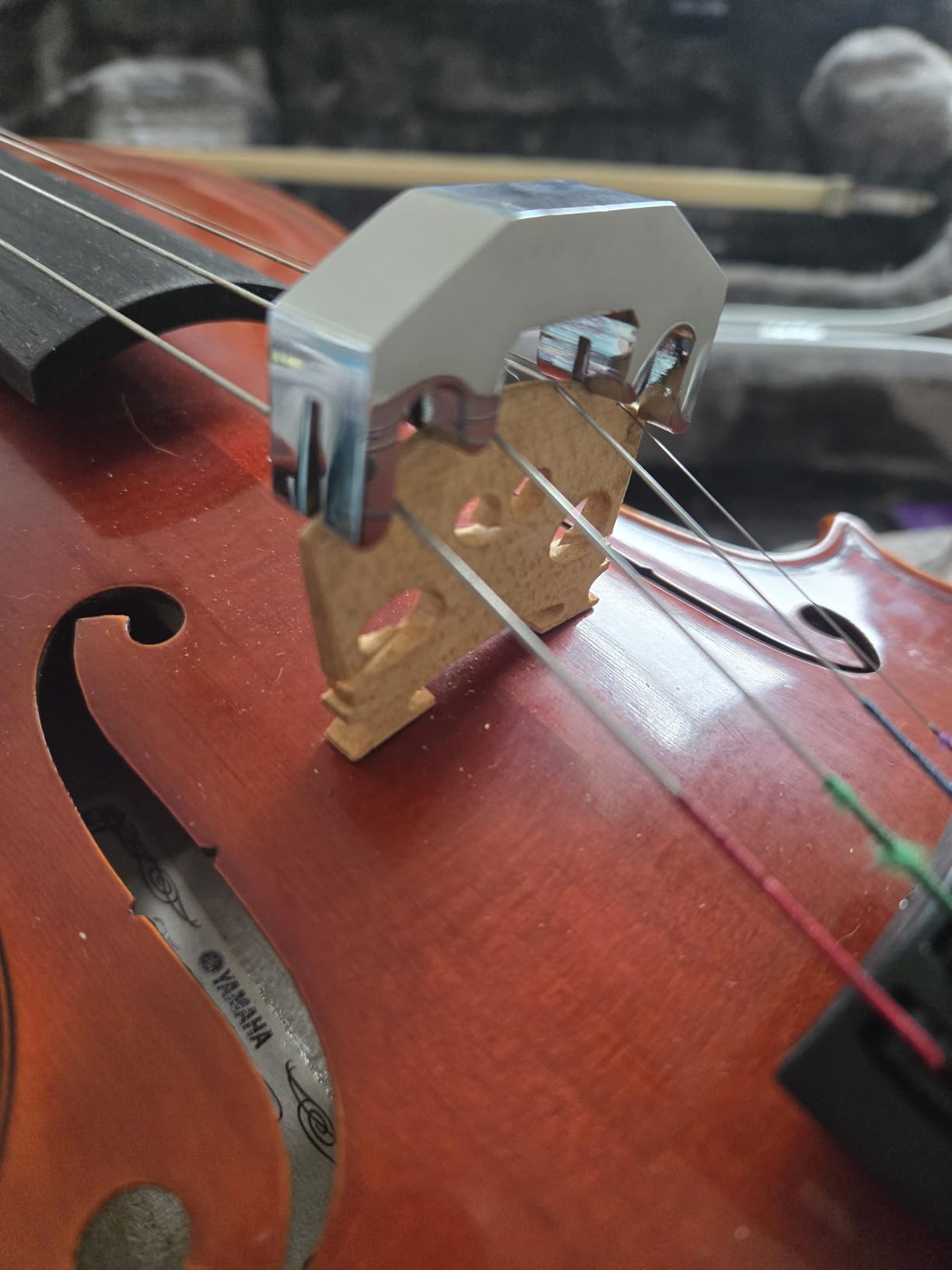 Mudder Metal Violin Mute Practice Violin Silencer for 1/2, 3/4, 4/4 Violin, Silver customer photo 1