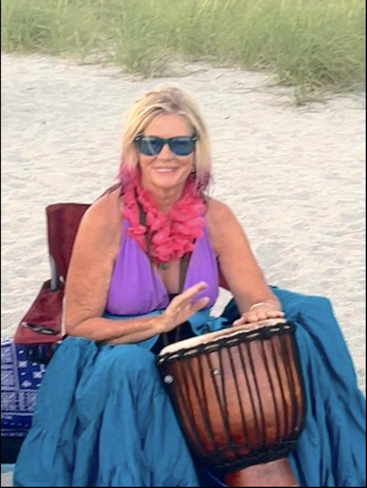 Terre Djembe Standard Line Carved - Mahogany Wood with Natural Goat Skin, 24