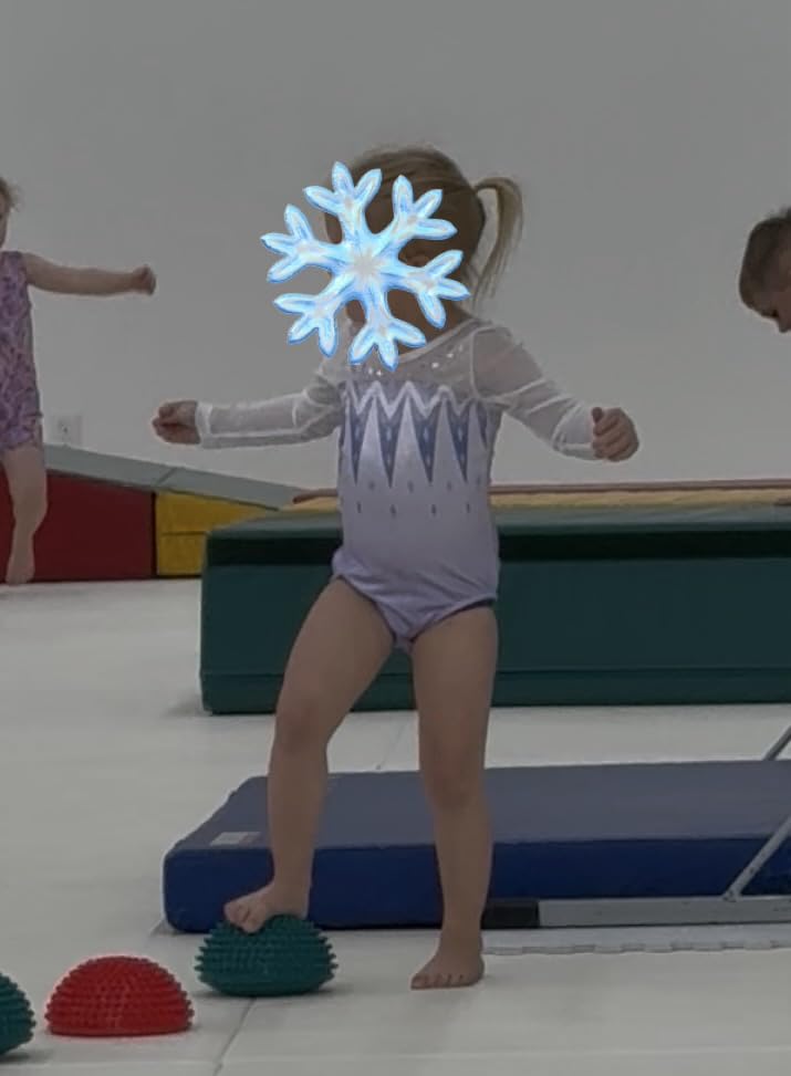 HOZIY Leotards for Girls Gymnastics Kids Children Biketard Snowflake Ribbon Blue Purple Hot Pink Sparkle customer photo 2