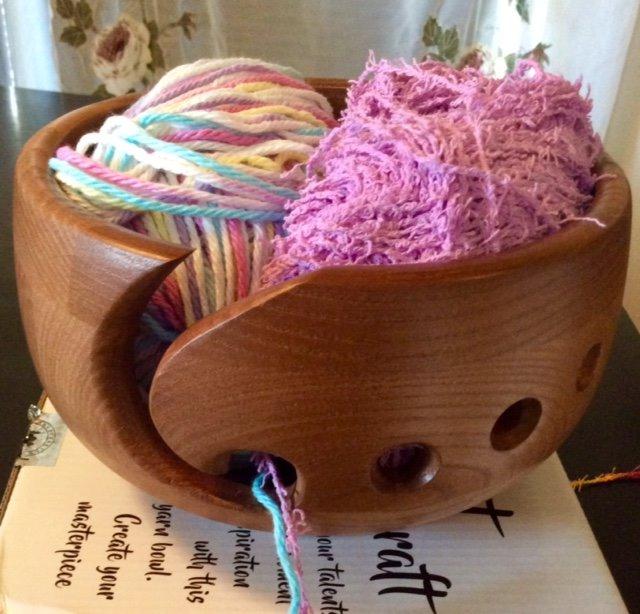 LABORWOOD Large Wooden Yarn Bowl 7