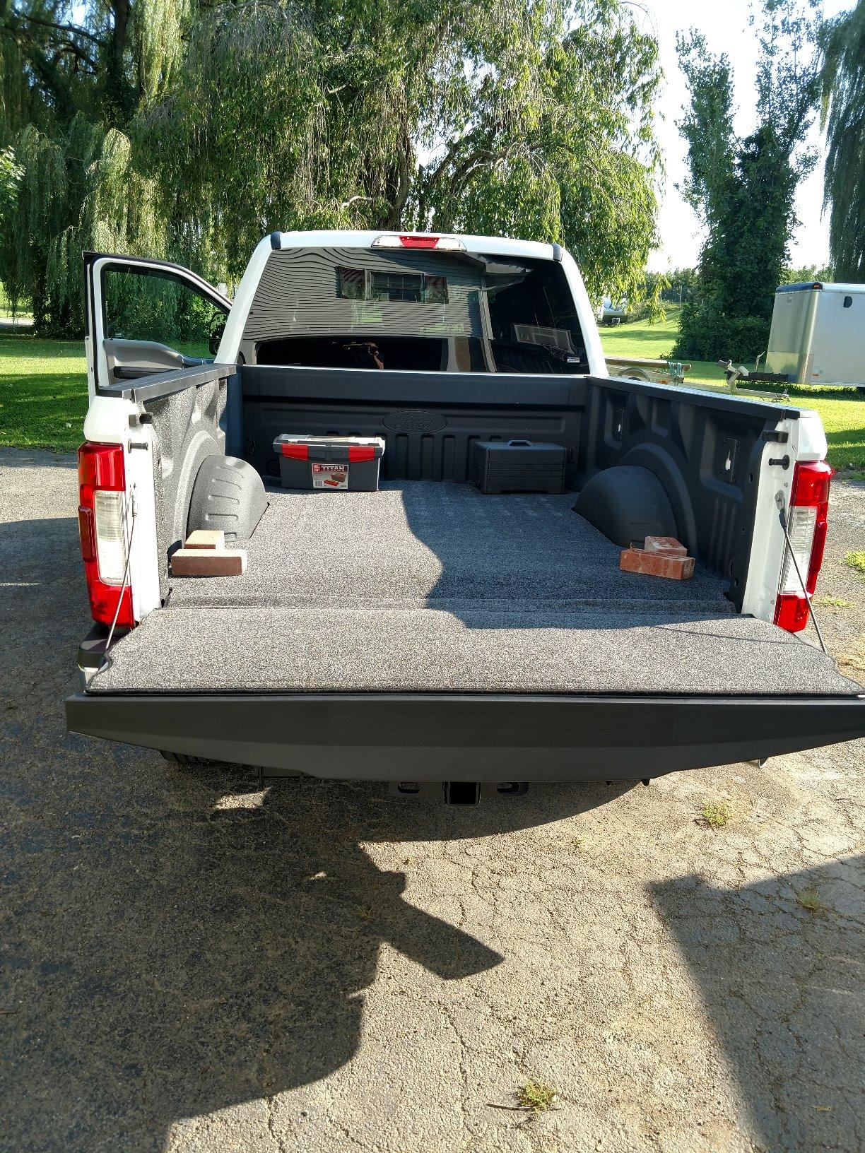 BedRug XLT Bedmat | Fits 2017 - 2026 Ford F-250, F-350 Super Duty 81.9 Bed, Models w/Non Liner / Spray-In | Charcoal Grey, XLTBMQ17SBS customer photo 1