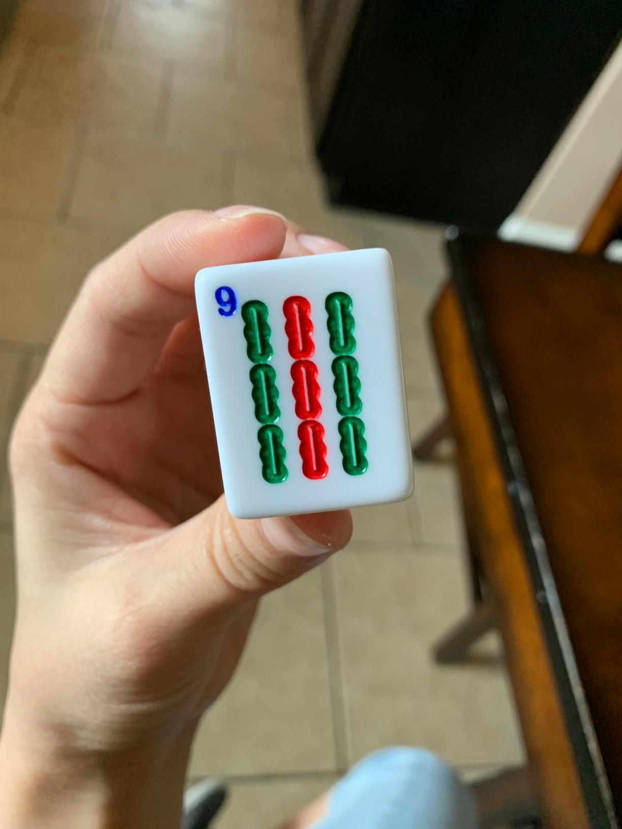 Chinese Mahjong X-Large 144 Numbered Acrylic Tiles 1.5
