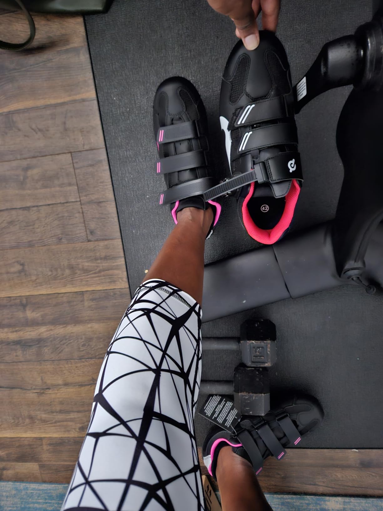 Tommaso Pista SPD & Peloton Shoes for Women-2 in 1-Fit for Peloton, Spin & Indoor Bikes-Install Your Own Delta or SPD Cleats Essential Bike Accessories for Cyclebar & Soulcycle customer photo 1