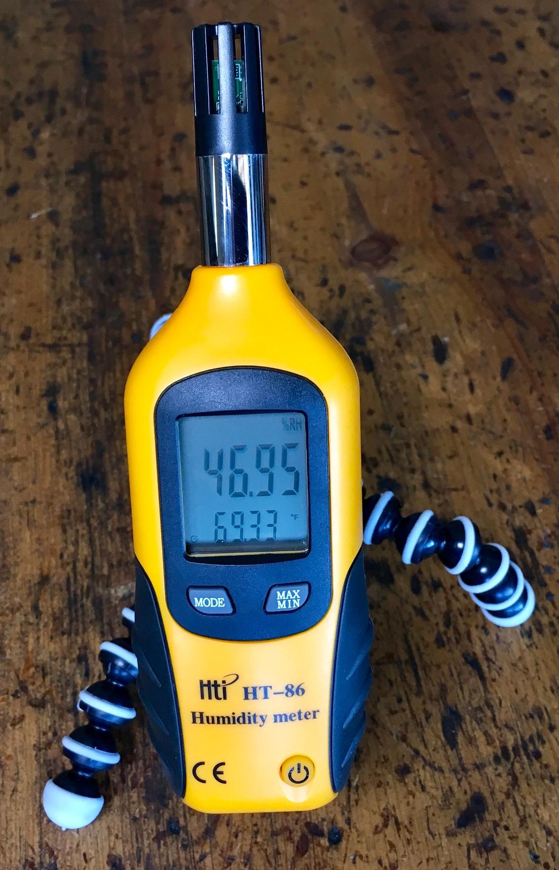 Preciva Digital Psychrometer Thermo-Hygrometer, LCD Mini Temperature and Humidity Meter with Dew Point and Wet Bulb Temperature customer photo 1