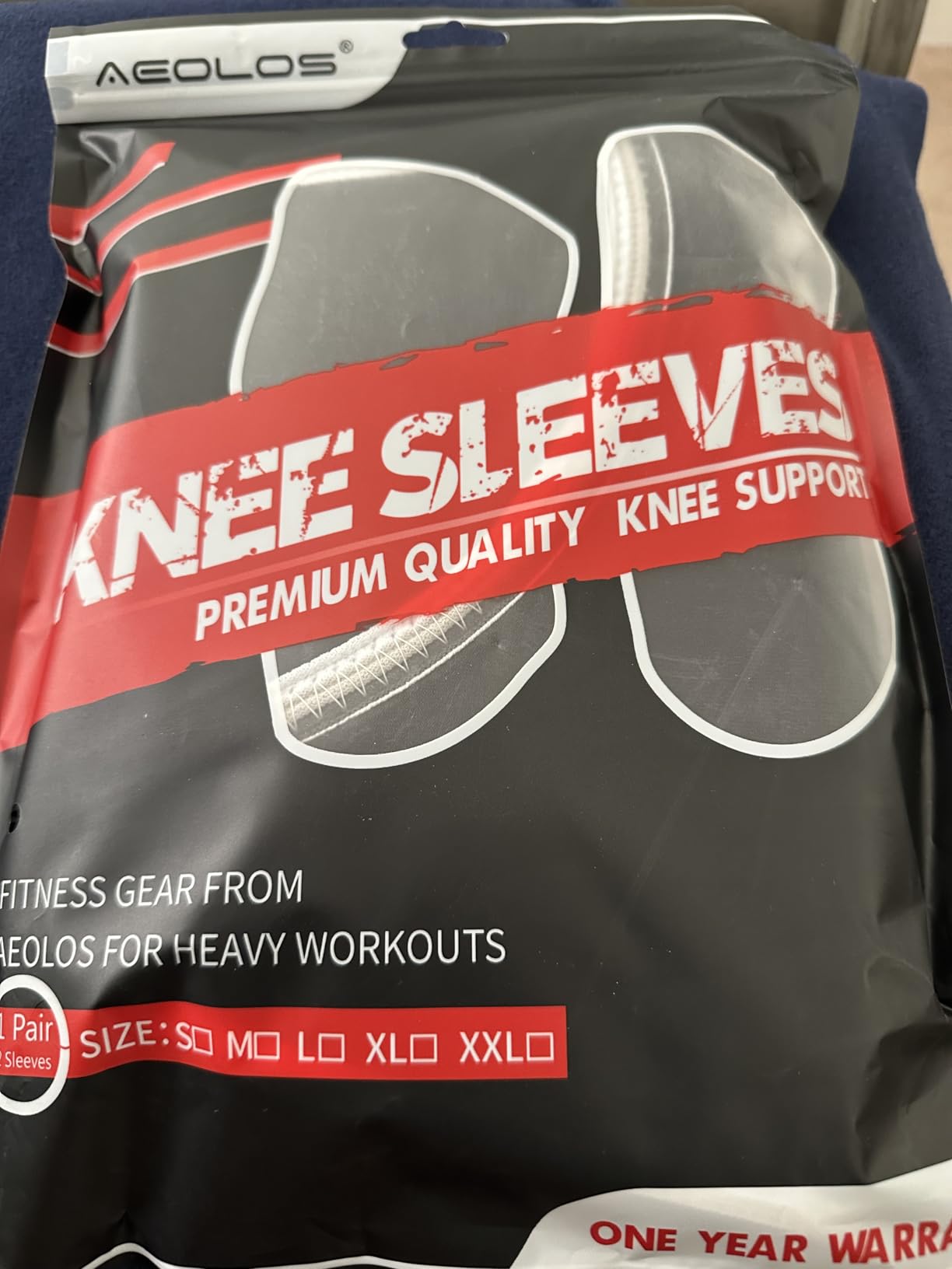 Knee Sleeves (1 Pair), 7mm Compression Knee Braces for Heavy-Lifting, Squats, Gym and Other Sports customer photo 1