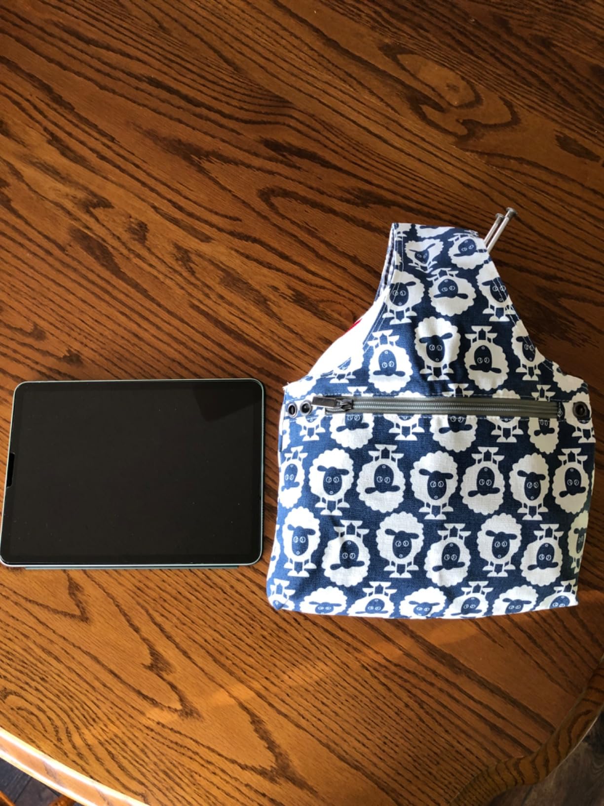 Teamoy Knitting Tote Bag, Travel Project Wrist Bag for Needles(14inches), Yarn and Crochet Supplies, Lightweight, Perfect Size for Knitting on The Go (Large, Sheep) customer photo 1
