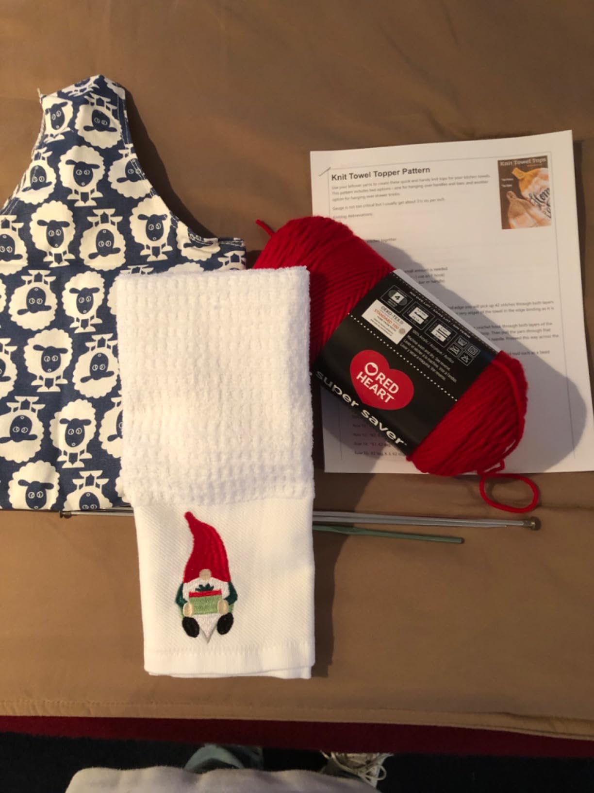 Teamoy Knitting Tote Bag, Travel Project Wrist Bag for Needles(14inches), Yarn and Crochet Supplies, Lightweight, Perfect Size for Knitting on The Go (Large, Sheep) customer photo 2