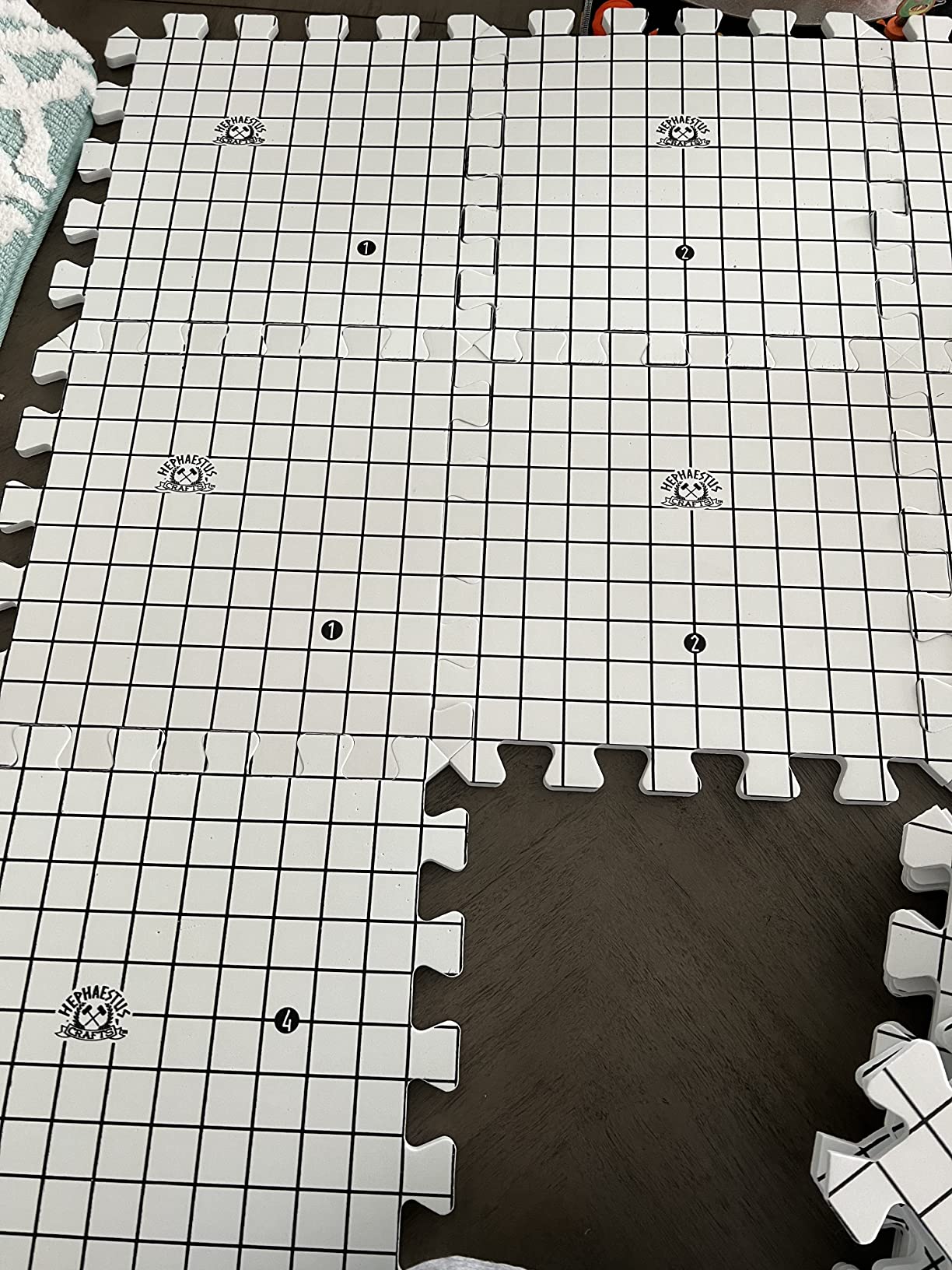 Hephaestus Crafts Blocking Mats for Knitting - Pack of 9 GRAY Blocking Boards with Grids for Needlepoint or Crochet. 150 T-pins customer photo 2