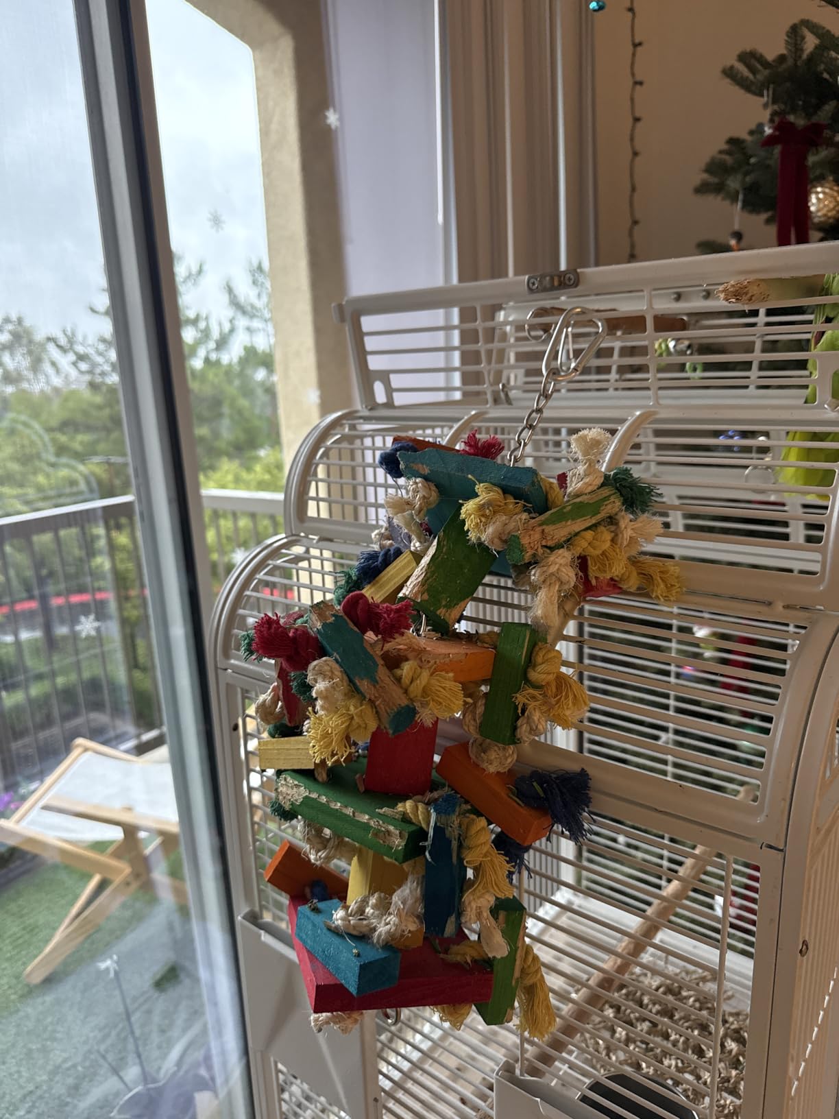 Extra Large Natural Wood Bird Toys for Macaws, African Grey, Amazon Parrots Gifts customer photo 1