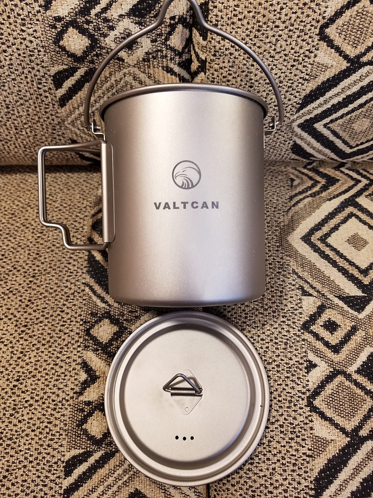 Valtcan Titanium Pot 750ml Grade 1 Thicker Build, Bail Handle, Tight-Fit Lid, 4.7 oz with Lid Ultralight Camping Mug customer photo 1