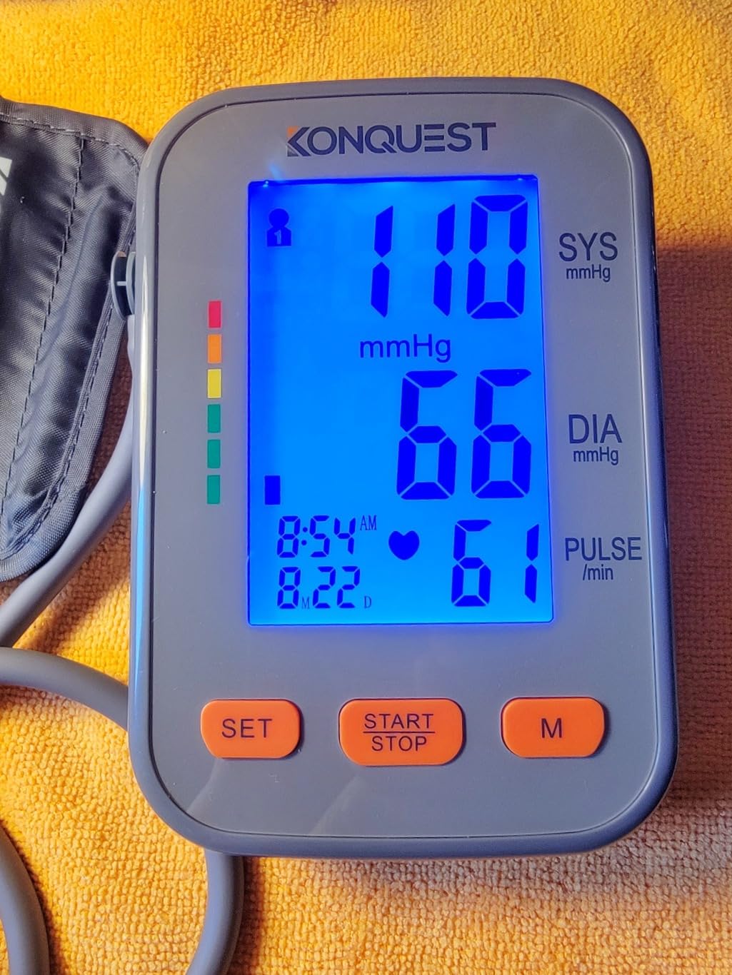 Konquest KBP-2704A Automatic Upper Arm Digital Blood Pressure Monitor - BP Machine with Large Cuff (8.5-16.5 in), Backlit Display, Digital, Irregular Heartbeat Detector - Tensiometro customer photo 2