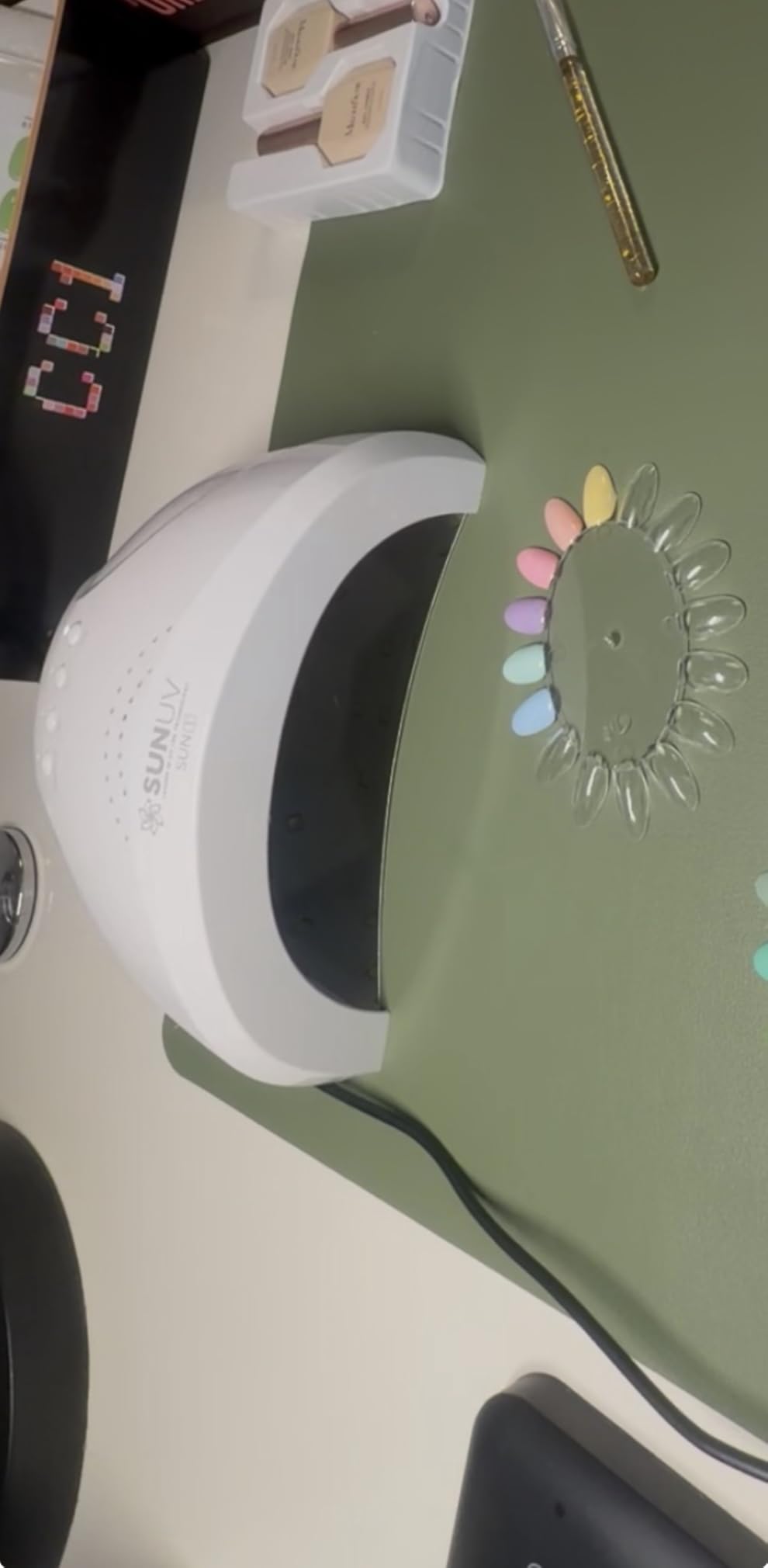 SUNUV UV LED Nail Lamp, Gel Light for Nail Polish UV Dryer with 3 Timers SUNone White customer photo 1