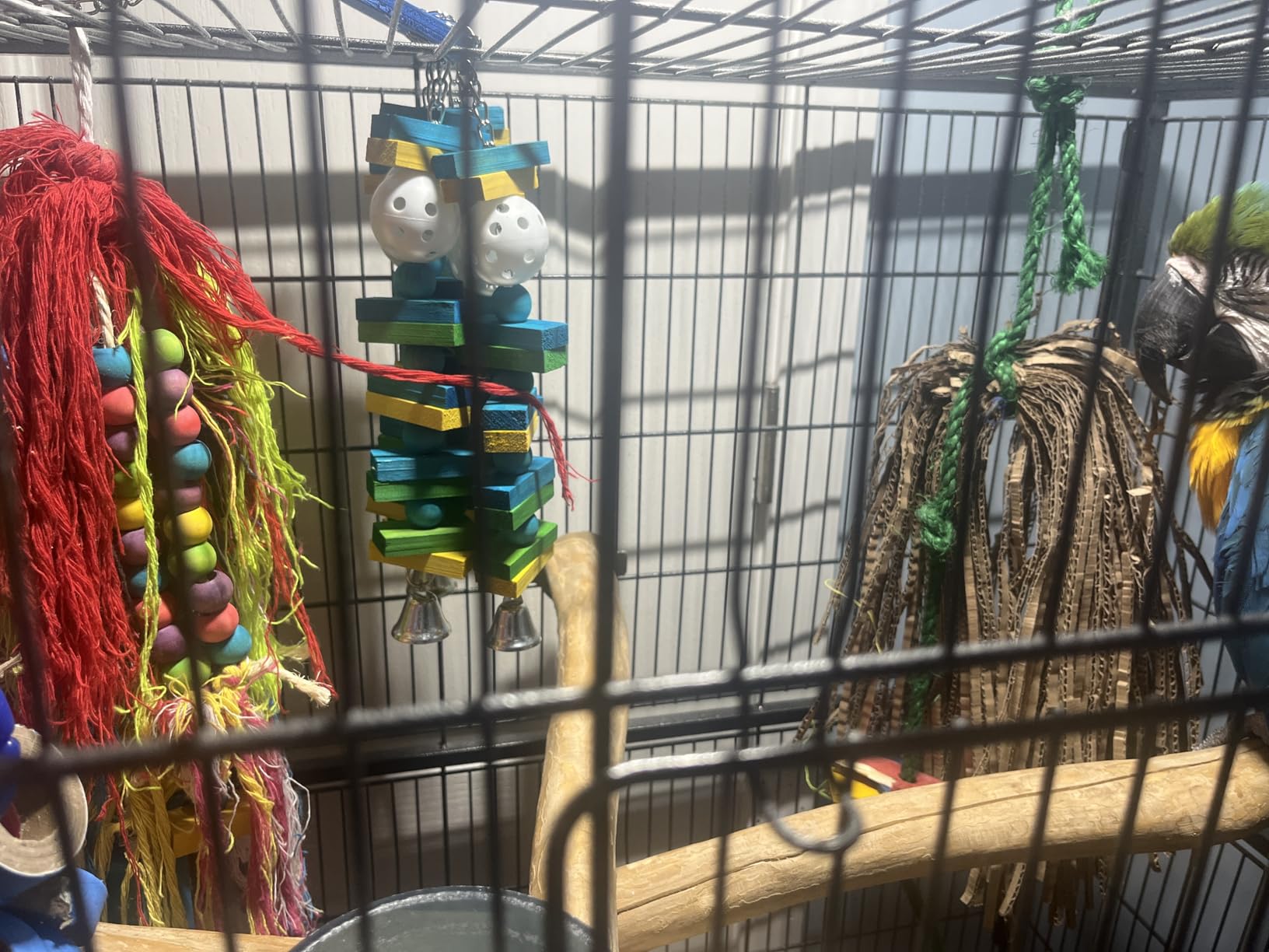 MEWTOGO Large Bird Parrot Toys for Cockatoos African Grey Macaws and Amazon Parrots Bird Gift customer photo 2