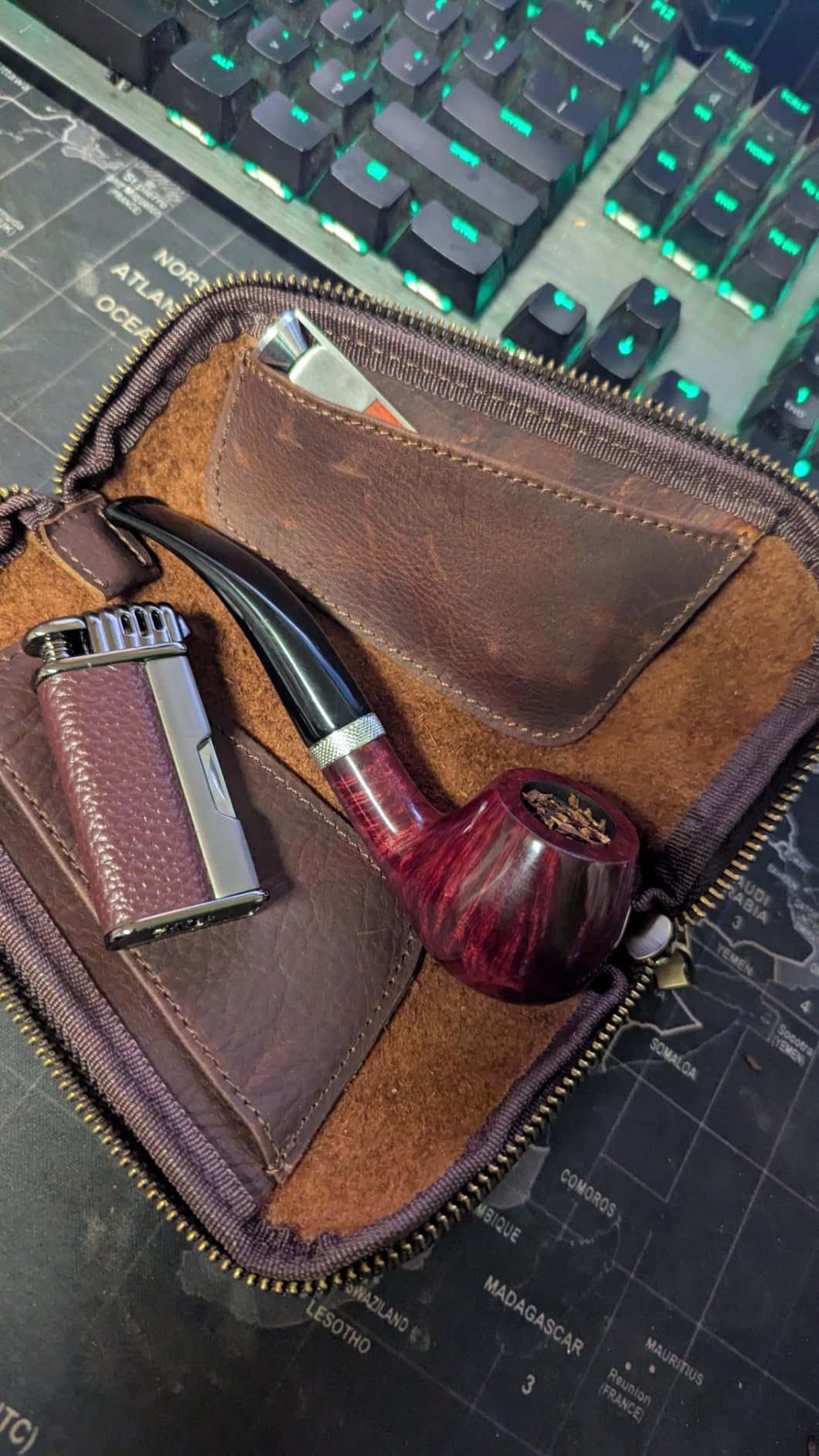 Mr. Brog Full Bent Pipe - Model No: 82 Consul Pecan - Mediterranean Briar Wood Pipes For Smoking - Hand Made customer photo 3