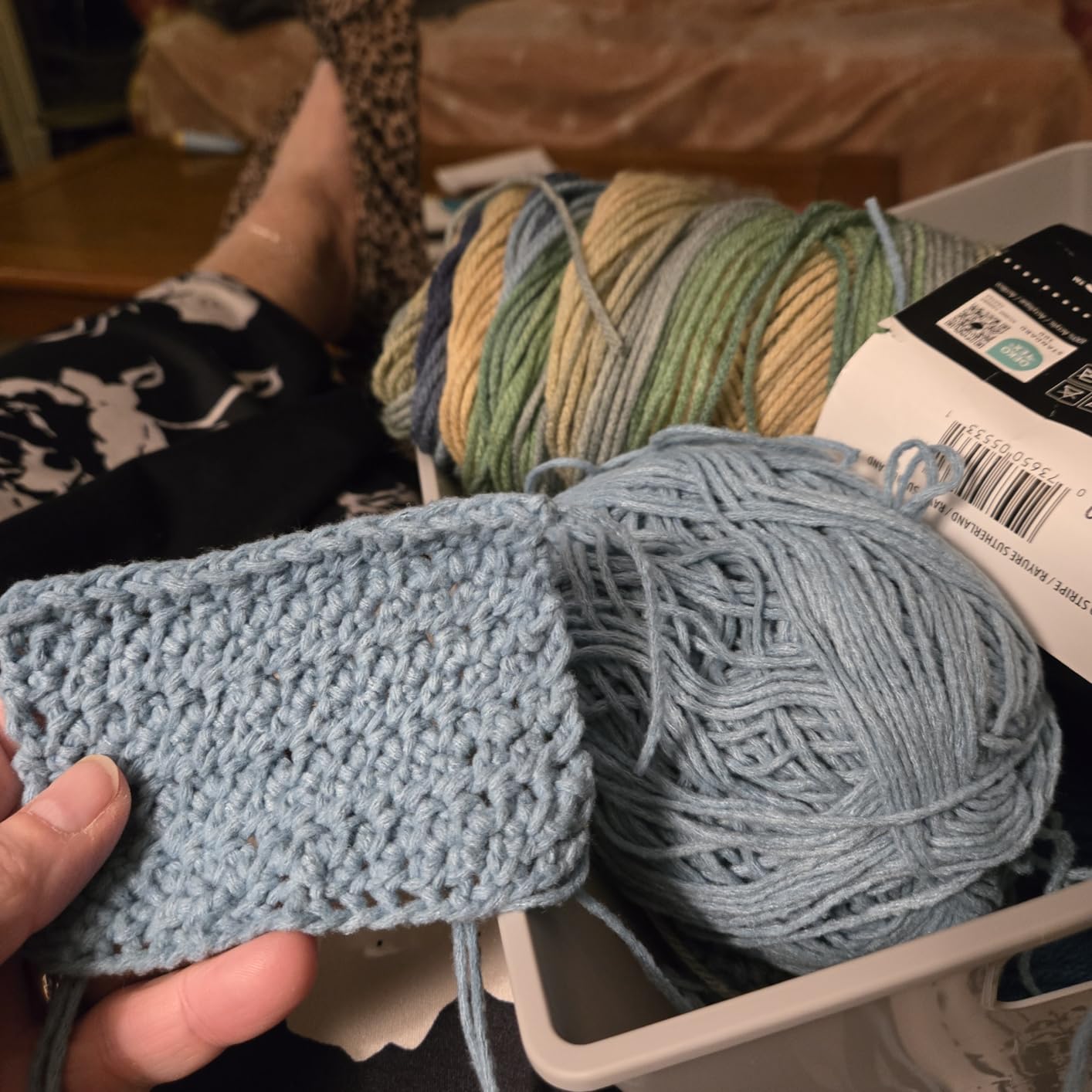 Lion Brand Yarn Feels Like Butta Soft Yarn for Crocheting and Knitting, Velvety, 1-Pack, Mint customer photo 2