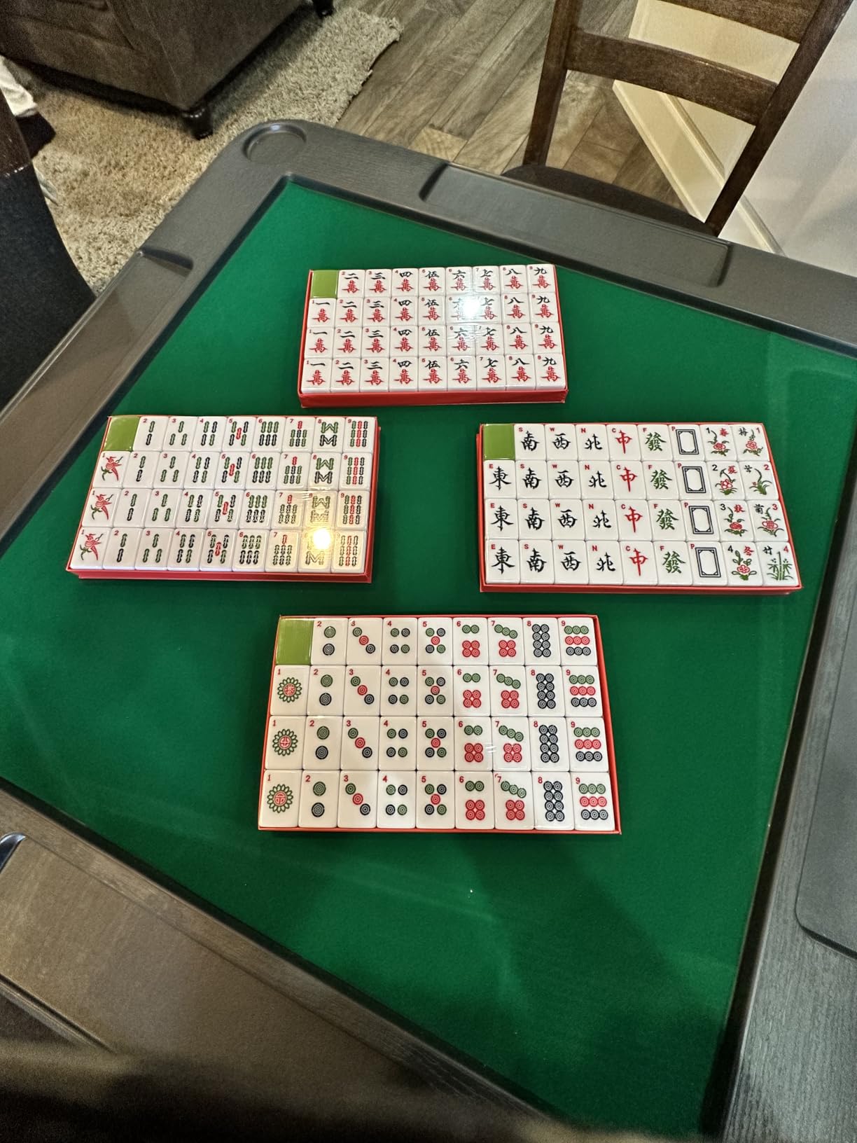 Mose Cafolo Chinese Mahjong Set X-Large 146 Numbered Melamine 1.5