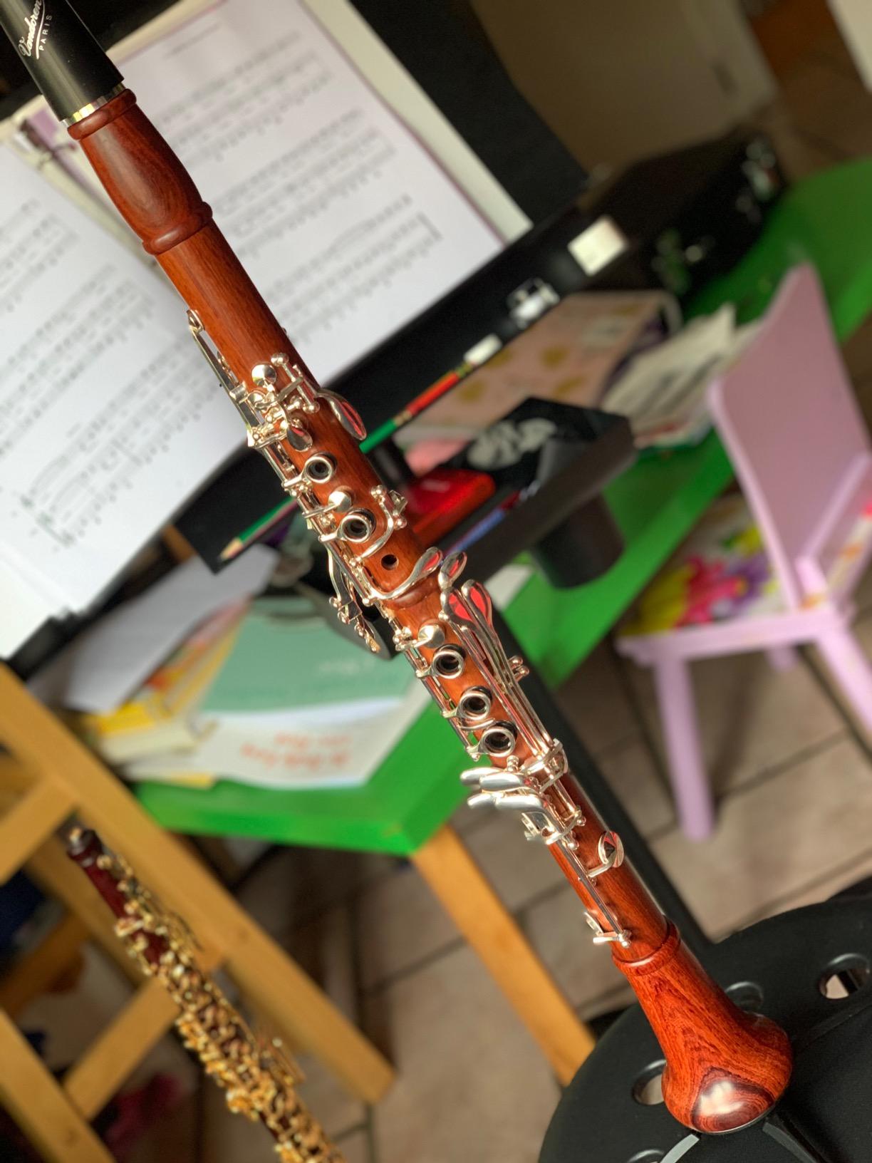 Yinfente Bb Clarinet for Beginner 17 Key Nickel-plated Rosewood b Flat Clarinet with 2 Barrels,Hard Case,Cleaning Kit,Mouthpiece,Cork Grease,Gloves，Reeds,Cushion customer photo 1