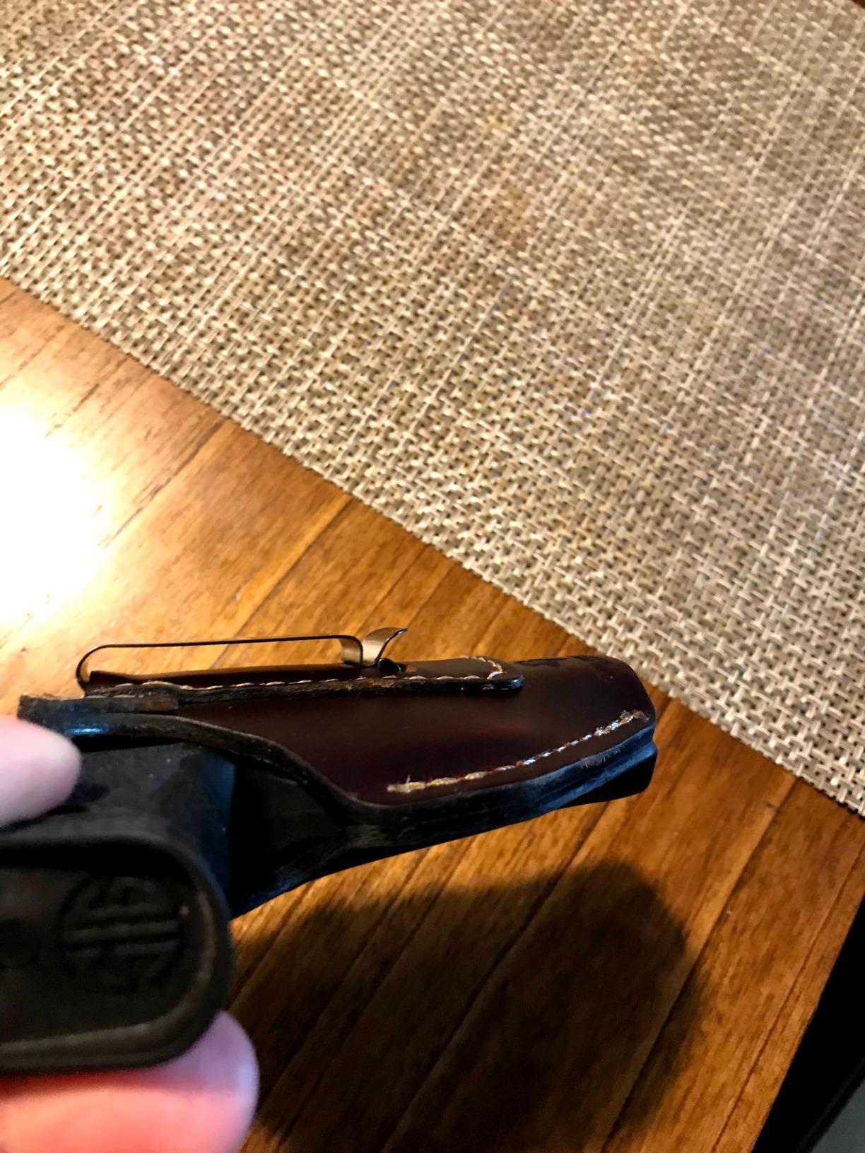 The Defender Leather IWB Holster - Made in USA - Fits Glock 42 | Sig P365 | Ruger LC9, LC9s | Kahr CM9, MK9, P9 | Springfield Hellcat and More customer photo 1